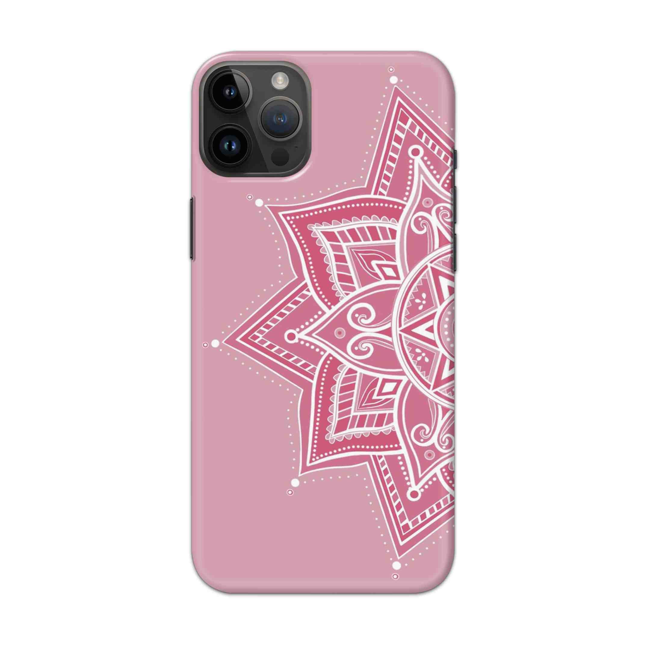 Buy Pink Rangoli Hard Back Mobile Phone Case/Cover For iPhone 14 Pro Max Online