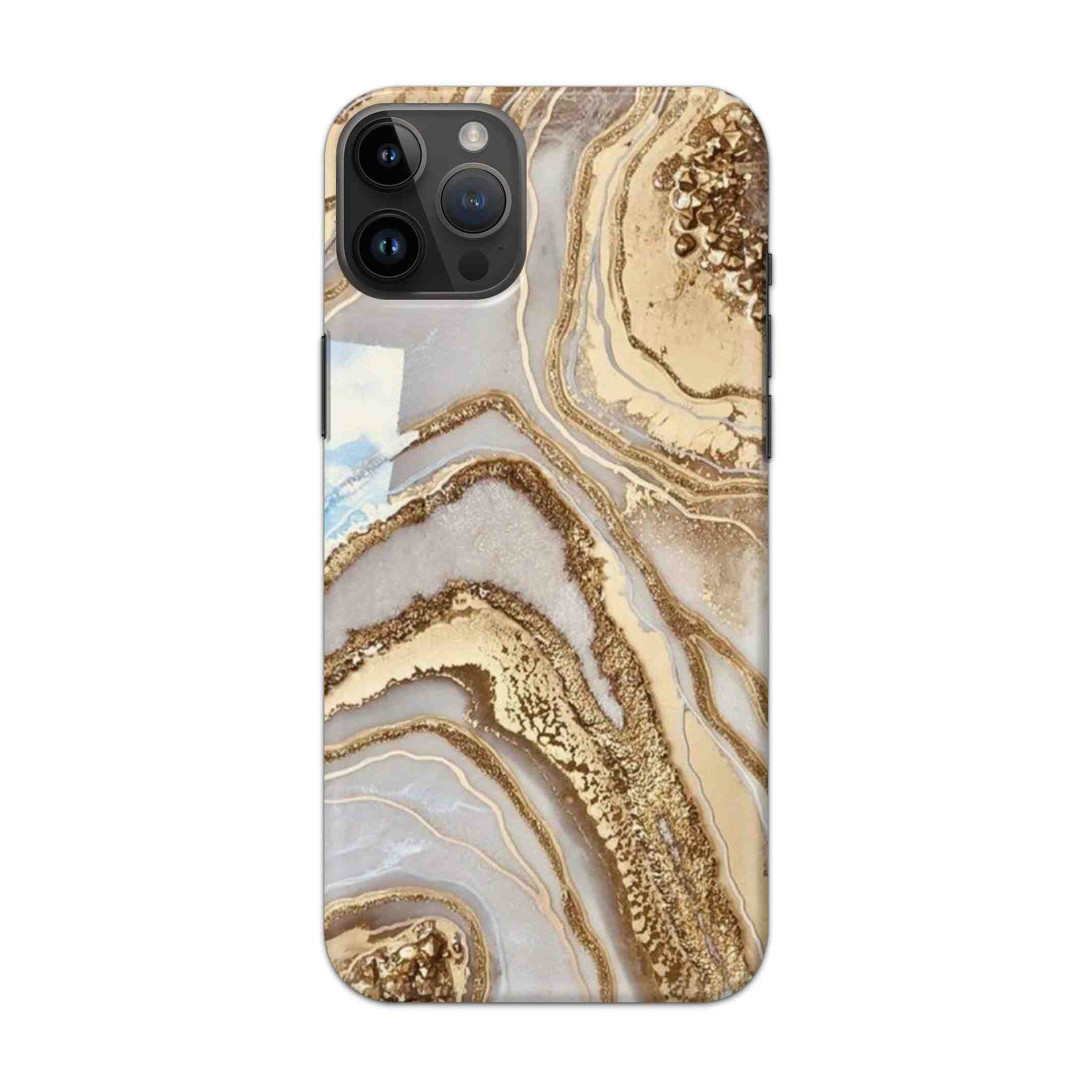 Buy Golden Texture Hard Back Mobile Phone Case Cover For iPhone 14 Pro Max Online