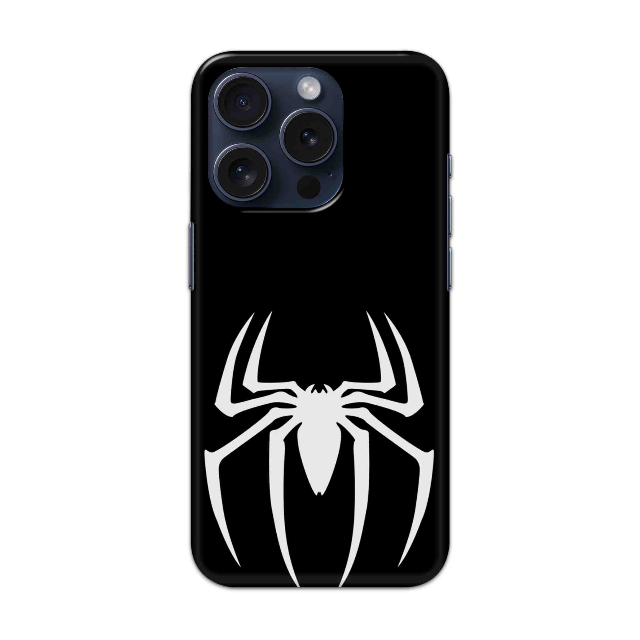 Buy Black Spiderman Logo Hard Back Mobile Phone Case/Cover For iPhone 15 Pro Online