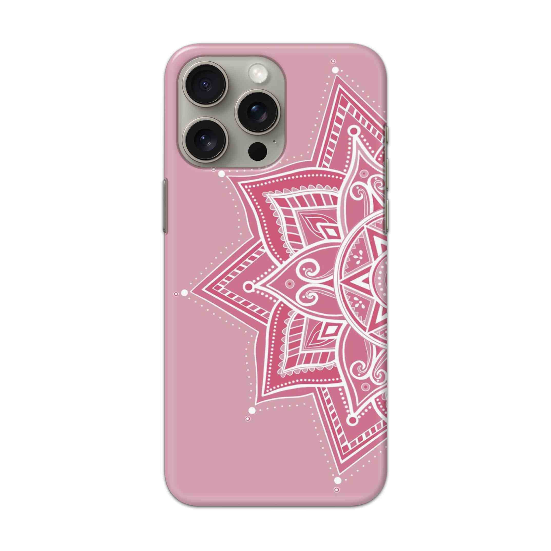 Buy Pink Rangoli Hard Back Mobile Phone Case/Cover For iPhone 15 Pro Max Online