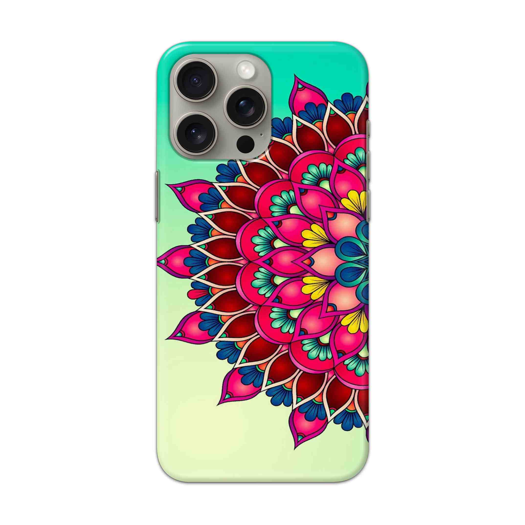 Buy Lotus Mandala Hard Back Mobile Phone Case/Cover For iPhone 15 Pro Max Online