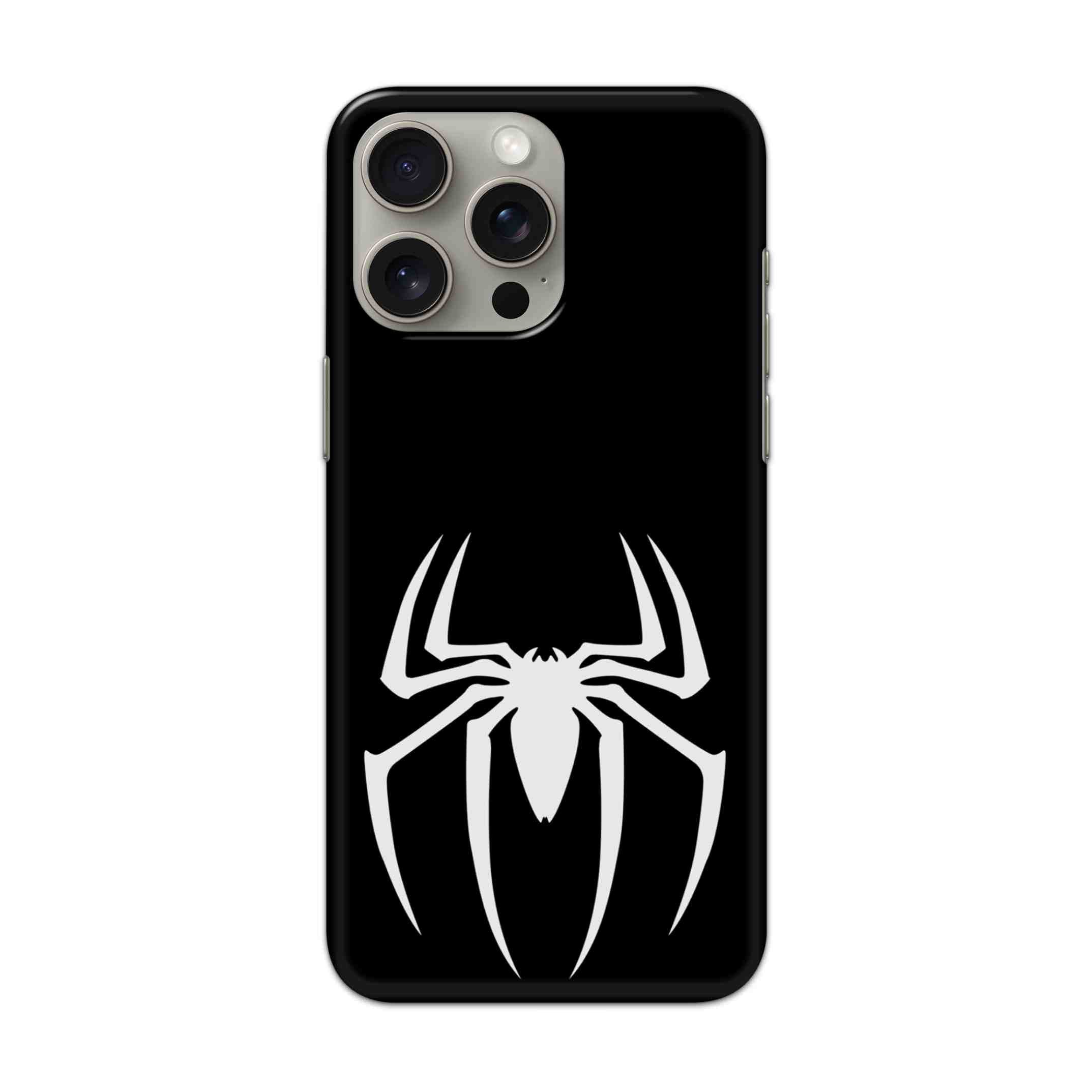 Buy Black Spiderman Logo Hard Back Mobile Phone Case/Cover For iPhone 15 Pro Max Online