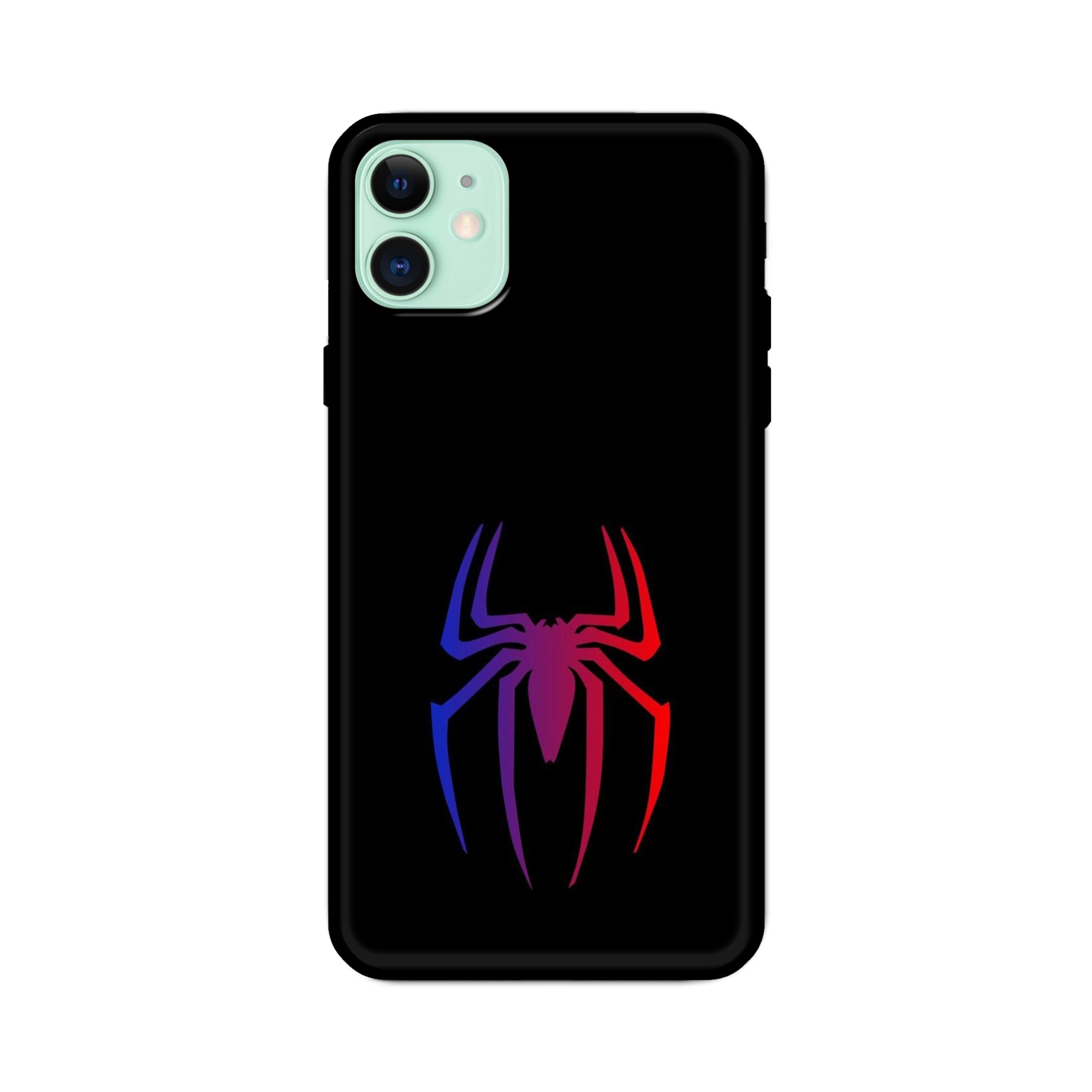 Buy Neon Spiderman Logo Glass/Metal Back Mobile Phone Case/Cover For iPhone 11 Online