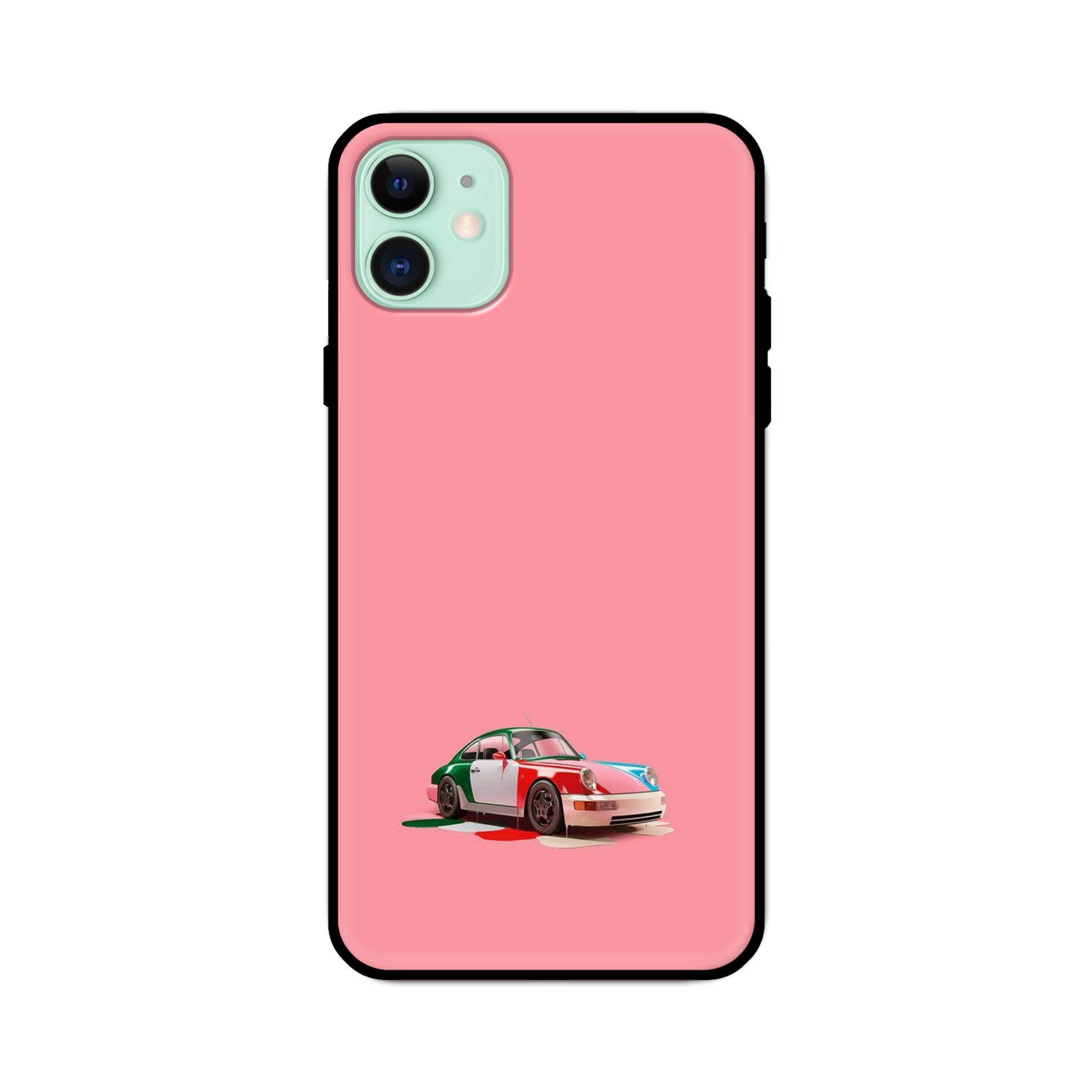 Buy Pink Porche Glass/Metal Back Mobile Phone Case/Cover For iPhone 11 Online