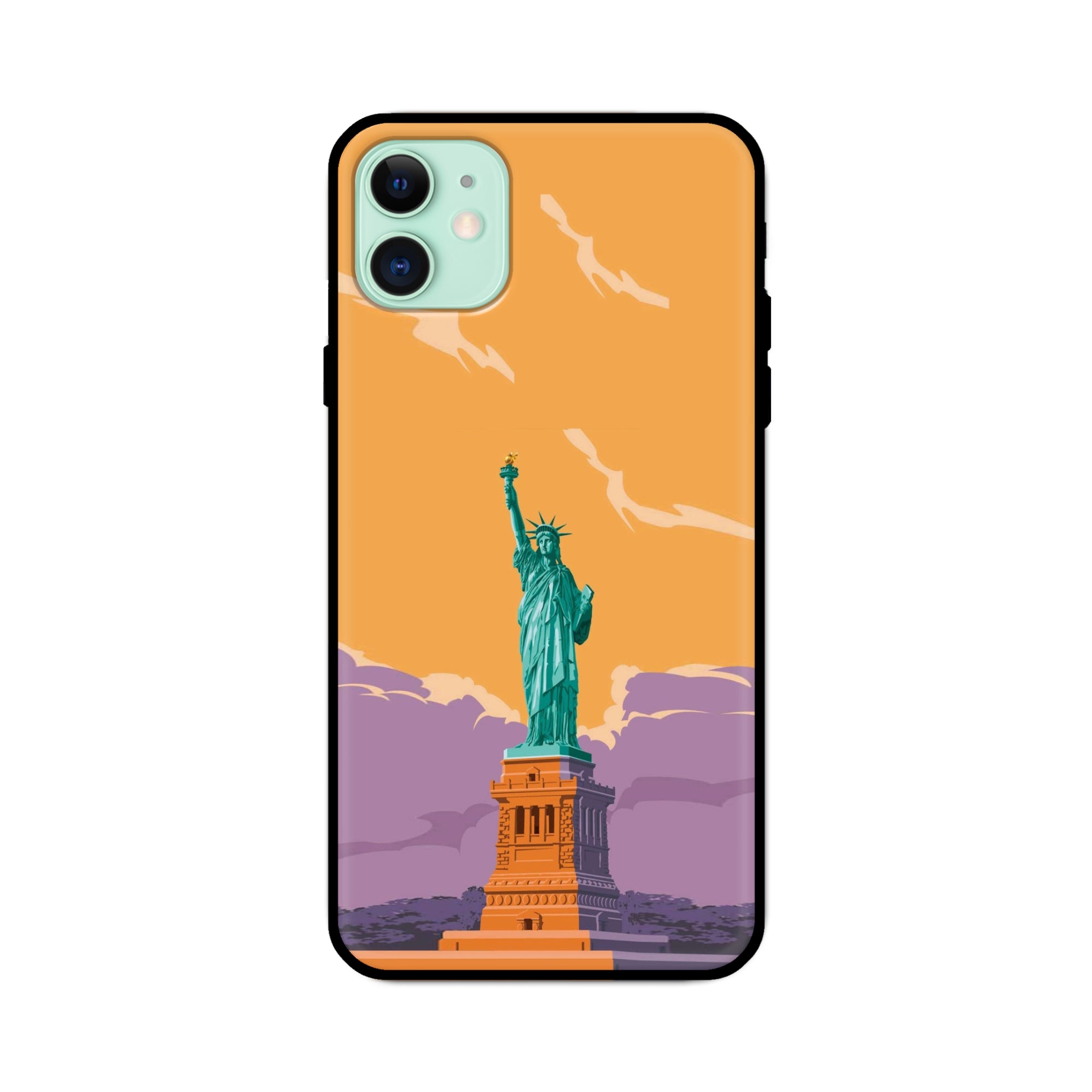 Buy Statue Of Liberty Glass/Metal Back Mobile Phone Case/Cover For iPhone 11 Online