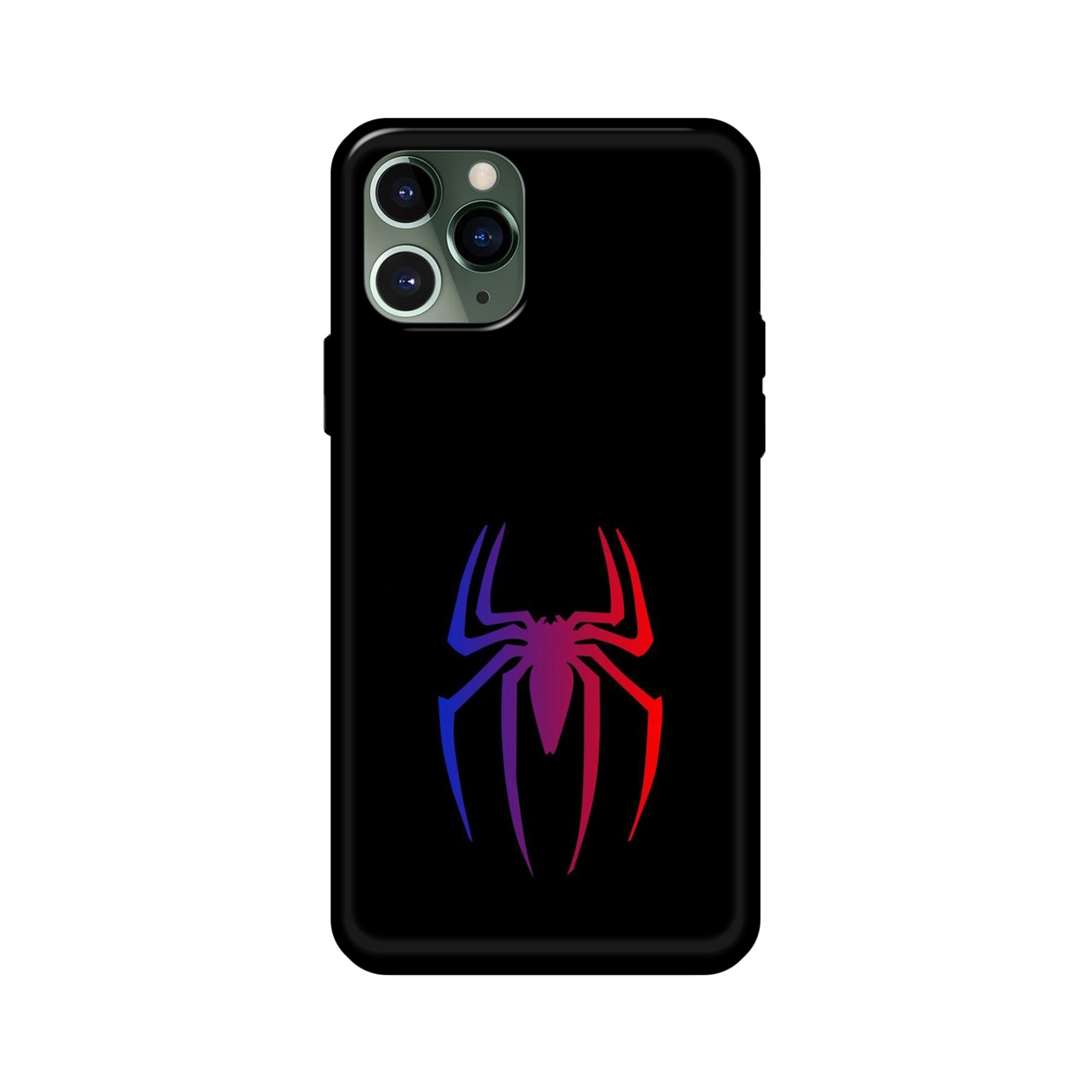 Buy Neon Spiderman Logo Glass/Metal Back Mobile Phone Case/Cover For iPhone 11 Pro Online