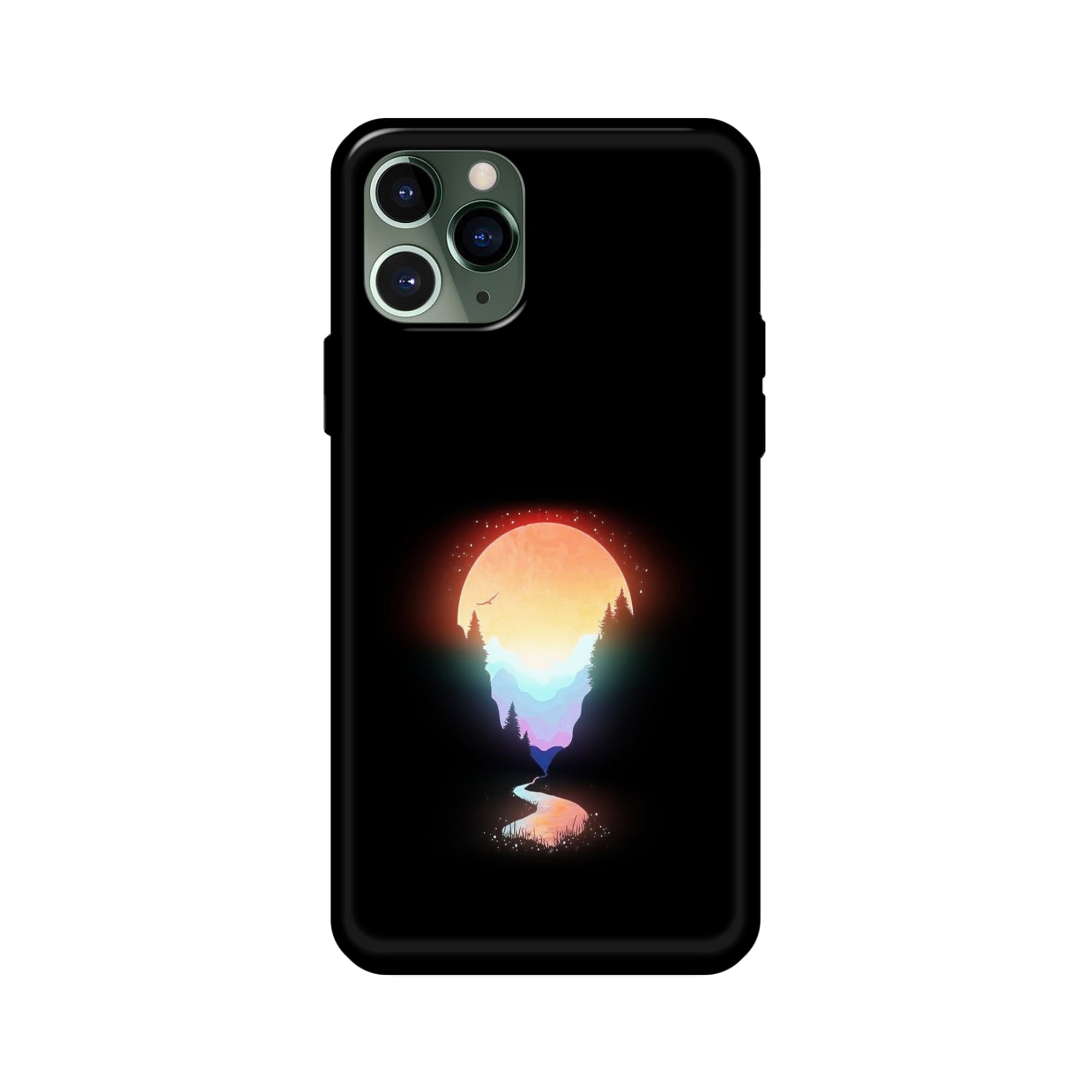 Buy Rainbow Glass/Metal Back Mobile Phone Case/Cover For iPhone 11 Pro Online