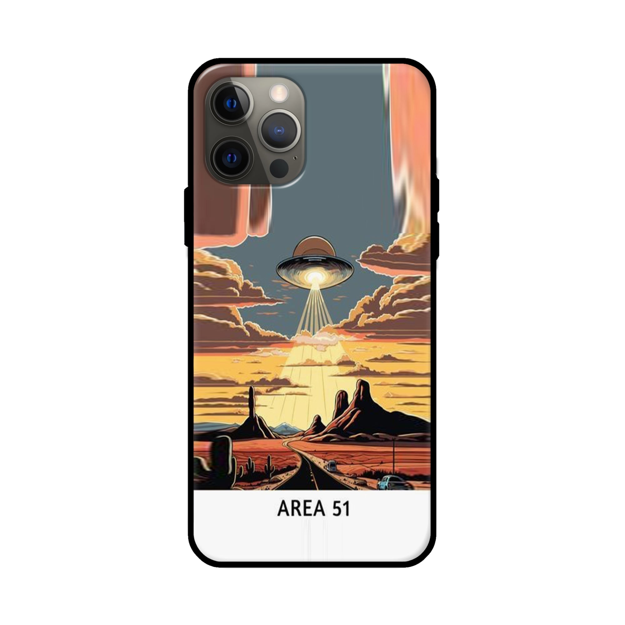 Buy Area 51 Glass/Metal Back Mobile Phone Case/Cover For Apple iPhone 12 pro Online