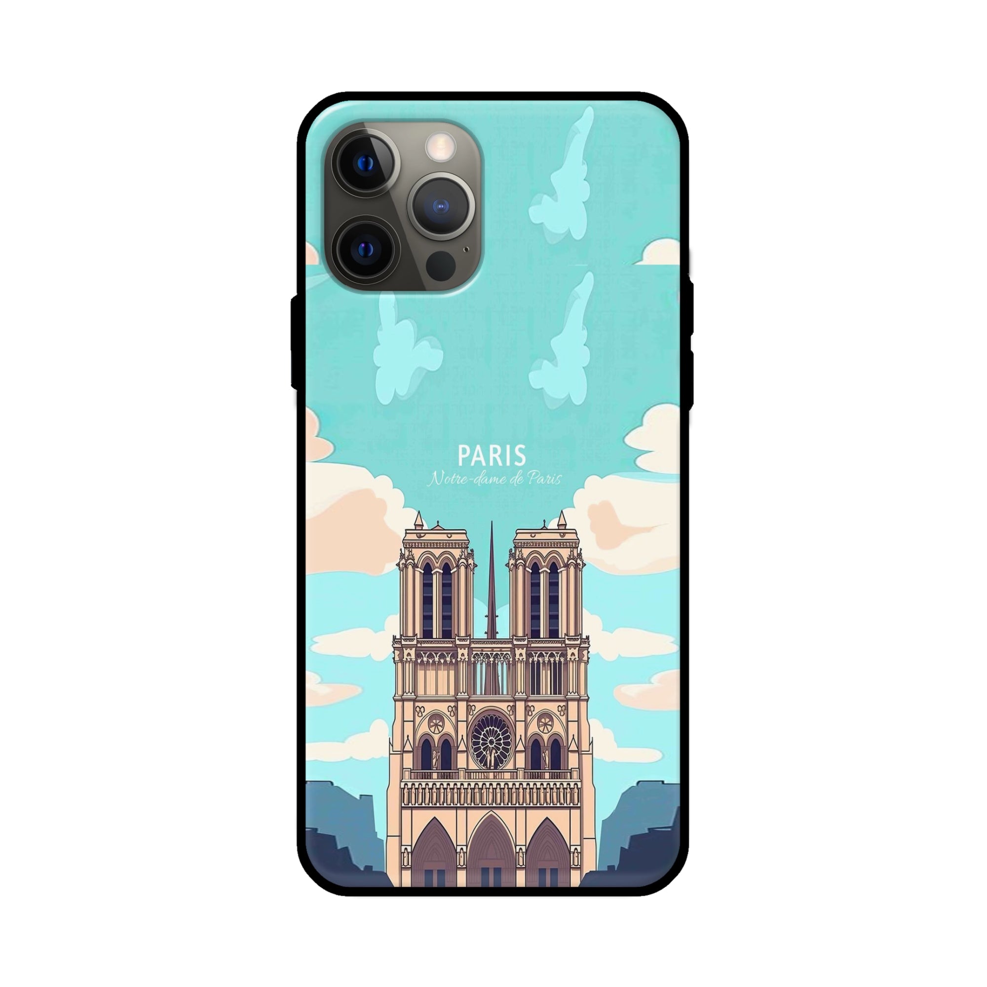 Buy Notre Dame Te Paris Glass/Metal Back Mobile Phone Case/Cover For Apple iPhone 12 pro Online