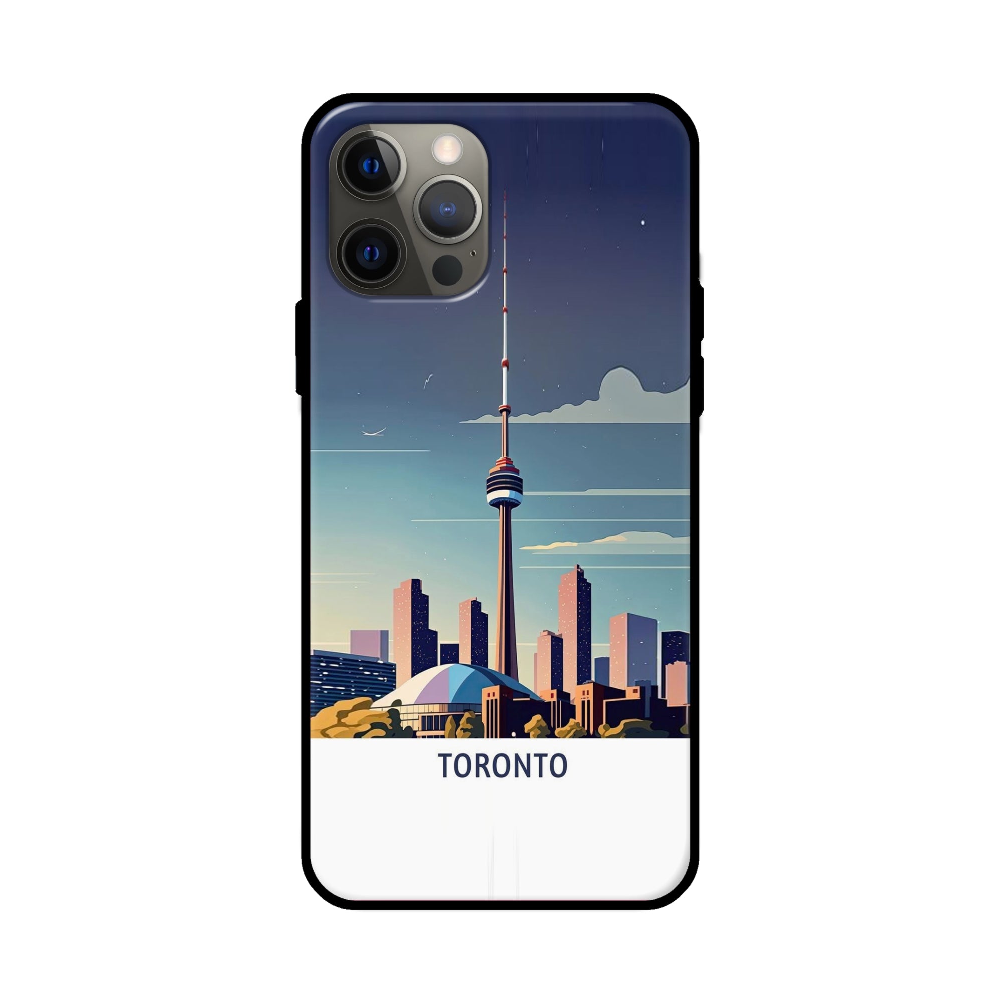Buy Toronto Glass/Metal Back Mobile Phone Case/Cover For Apple iPhone 12 pro Online