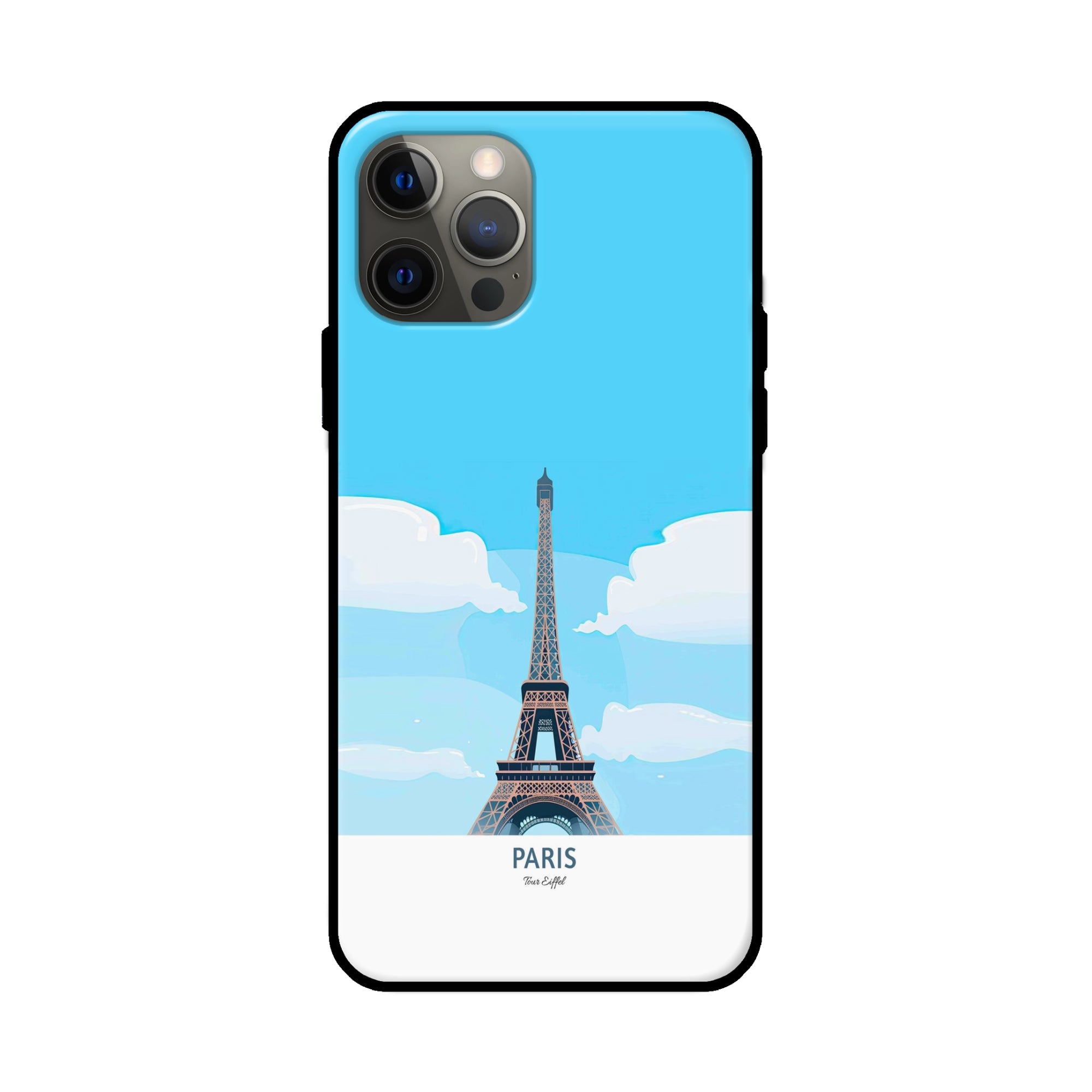Buy Paris Glass/Metal Back Mobile Phone Case/Cover For Apple iPhone 12 pro max Online