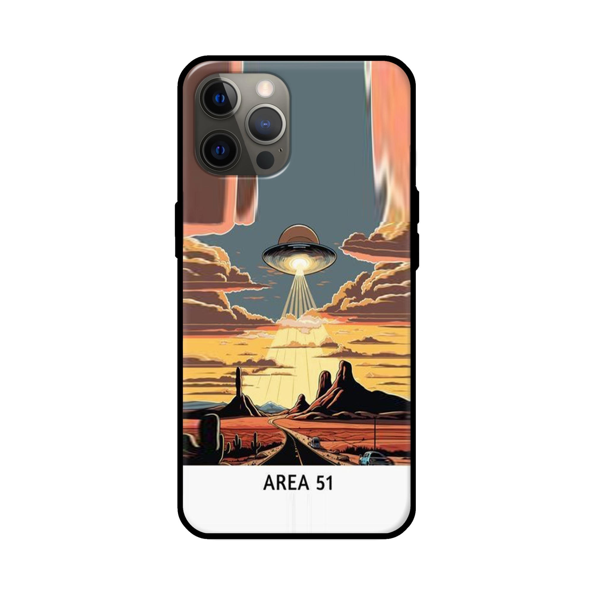 Buy Area 51 Glass/Metal Back Mobile Phone Case/Cover For Apple iPhone 13 Pro Online