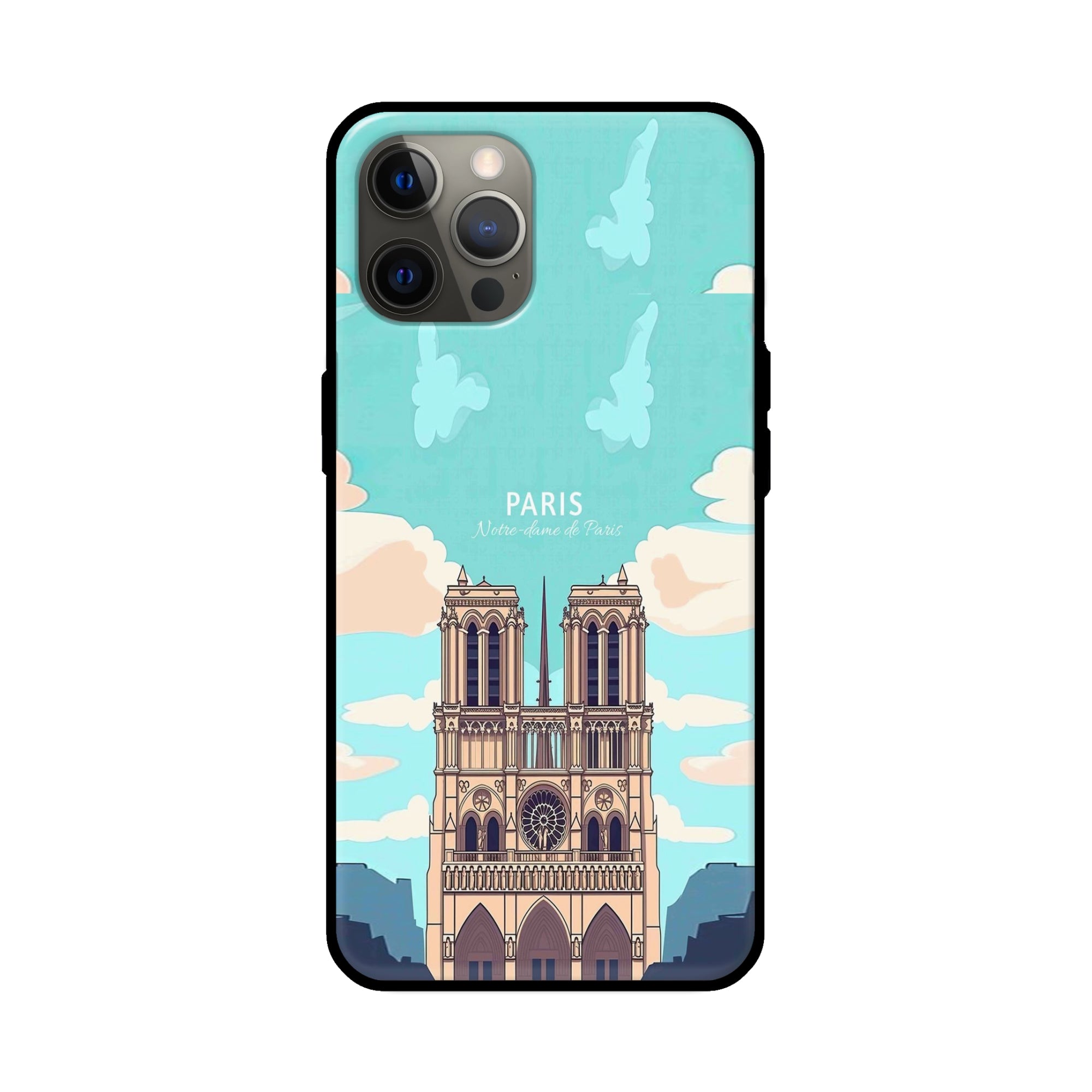 Buy Notre Dame Te Paris Glass/Metal Back Mobile Phone Case/Cover For Apple iPhone 13 Pro Online