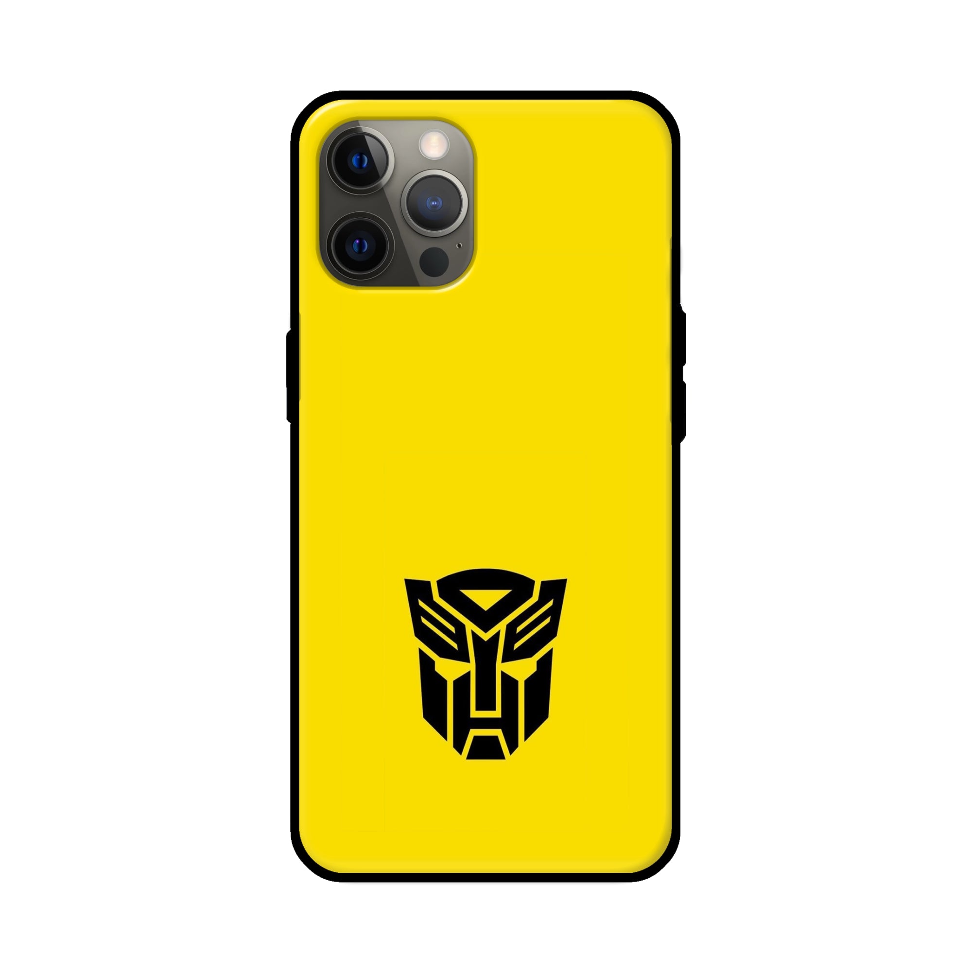 Buy Transformer Logo Glass/Metal Back Mobile Phone Case/Cover For Apple iPhone 13 Pro Online