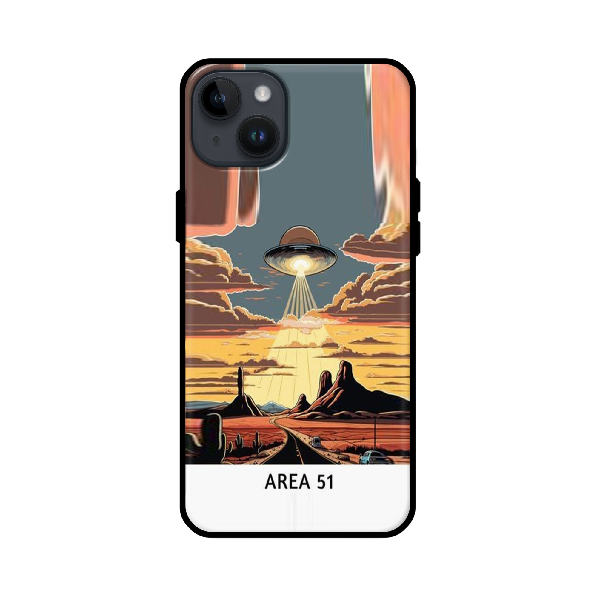 Buy Area 51 Glass/Metal Back Mobile Phone Case/Cover For iPhone 14 Online
