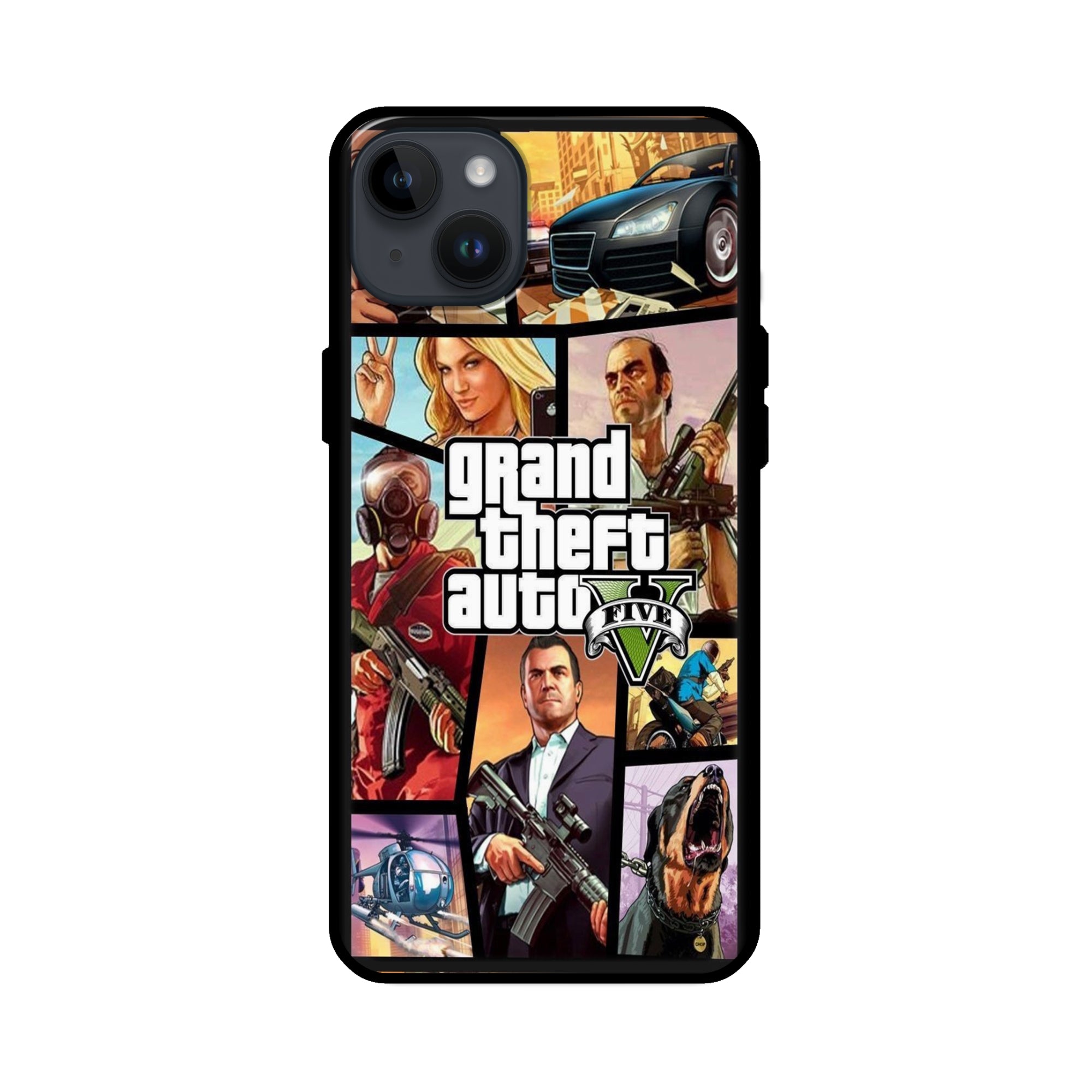Buy Grand Theft Auto 5 Glass/Metal Back Mobile Phone Case/Cover For iPhone 14 Plus Online