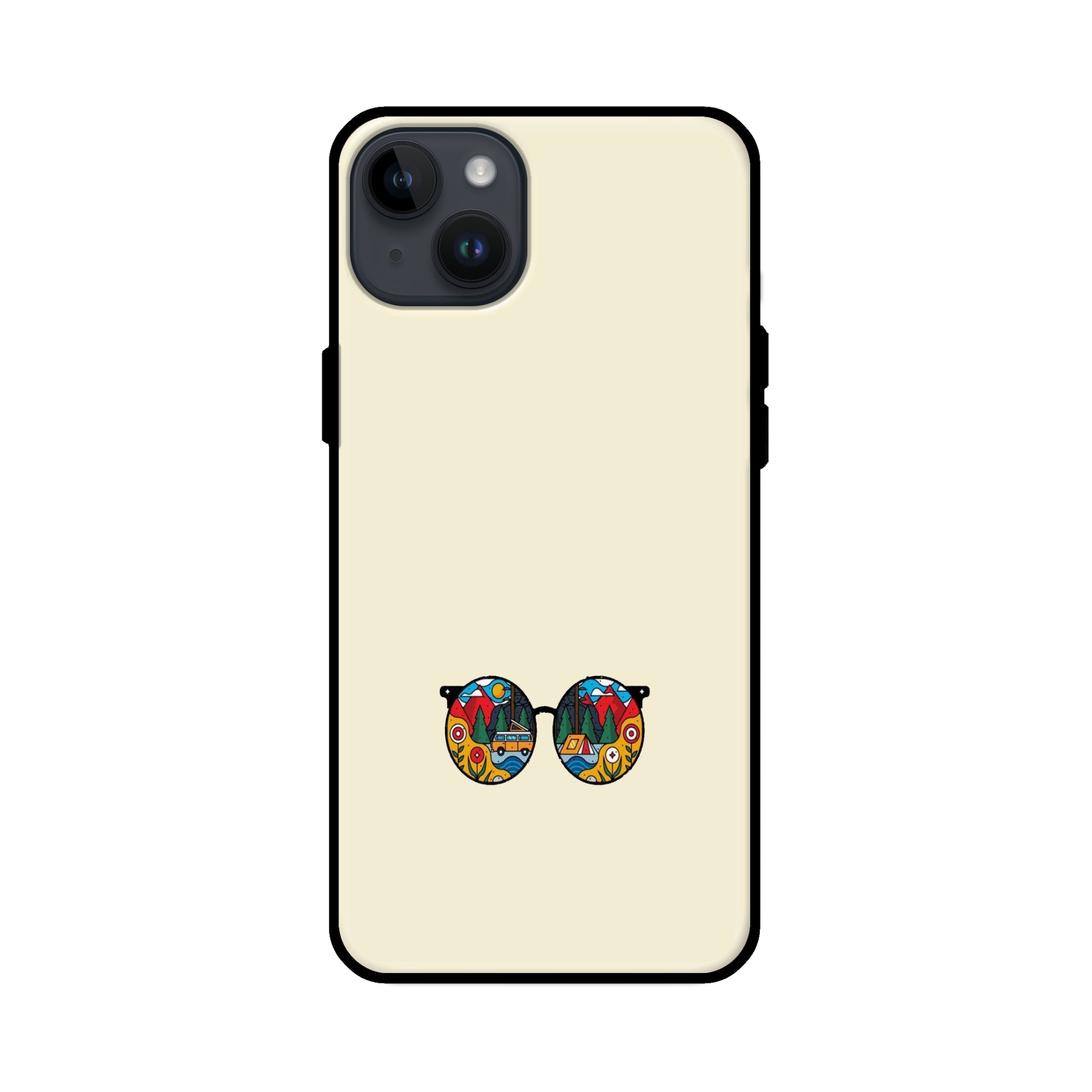 Buy Rainbow Sunglasses Glass/Metal Back Mobile Phone Case/Cover For iPhone 14 Plus Online