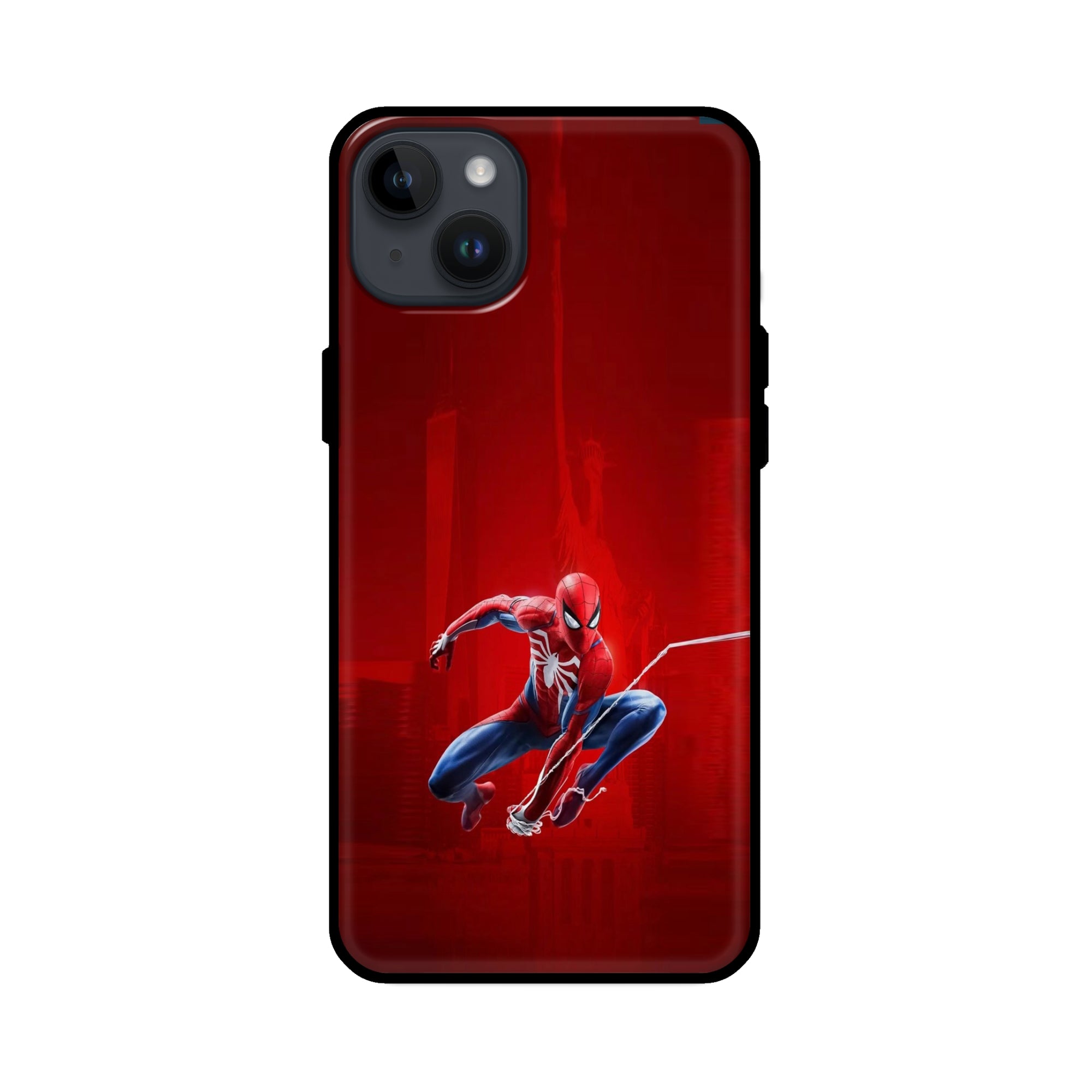 Buy Spiderman 2 Glass/Metal Back Mobile Phone Case/Cover For iPhone 14 Plus Online