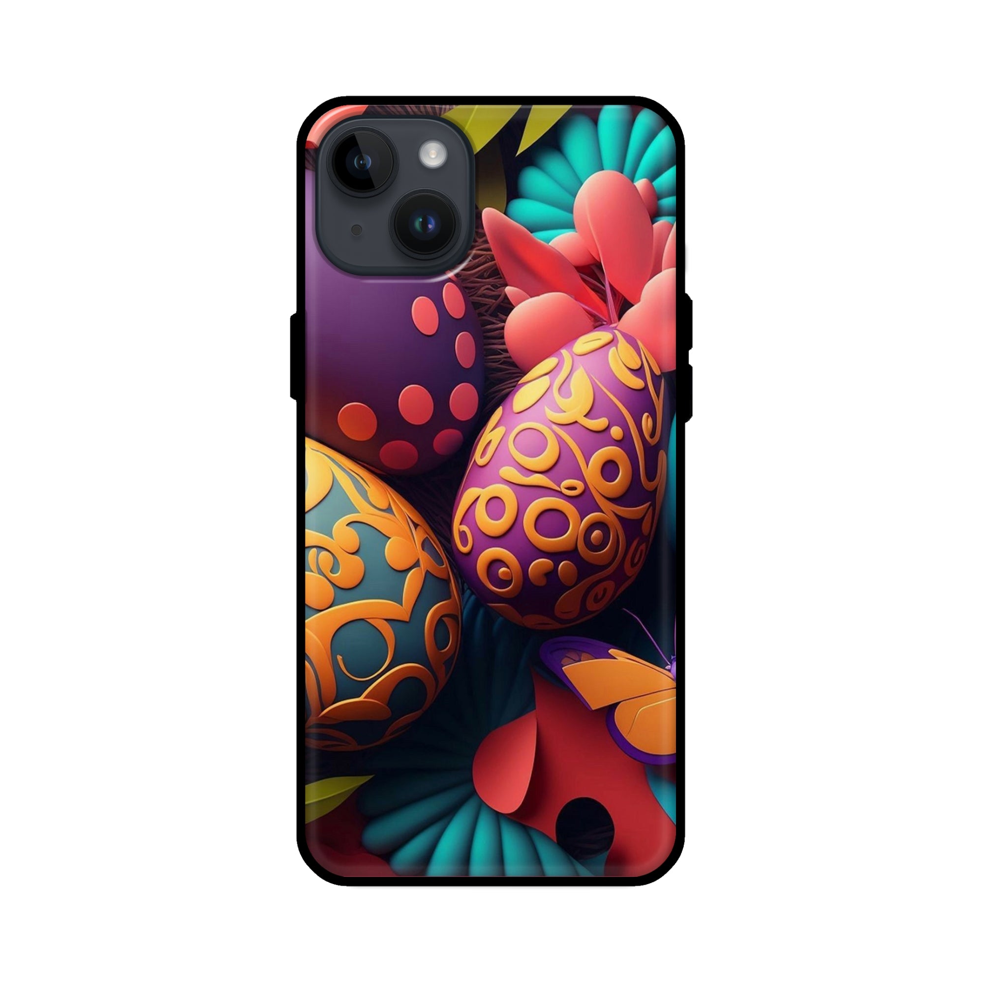 Buy Easter Egg Glass/Metal Back Mobile Phone Case/Cover For iPhone 14 Plus Online