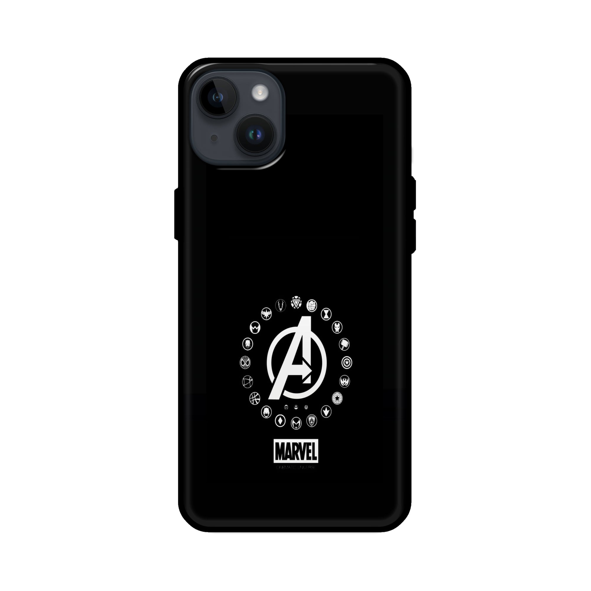 Buy Avengers Glass/Metal Back Mobile Phone Case/Cover For iPhone 14 Plus Online