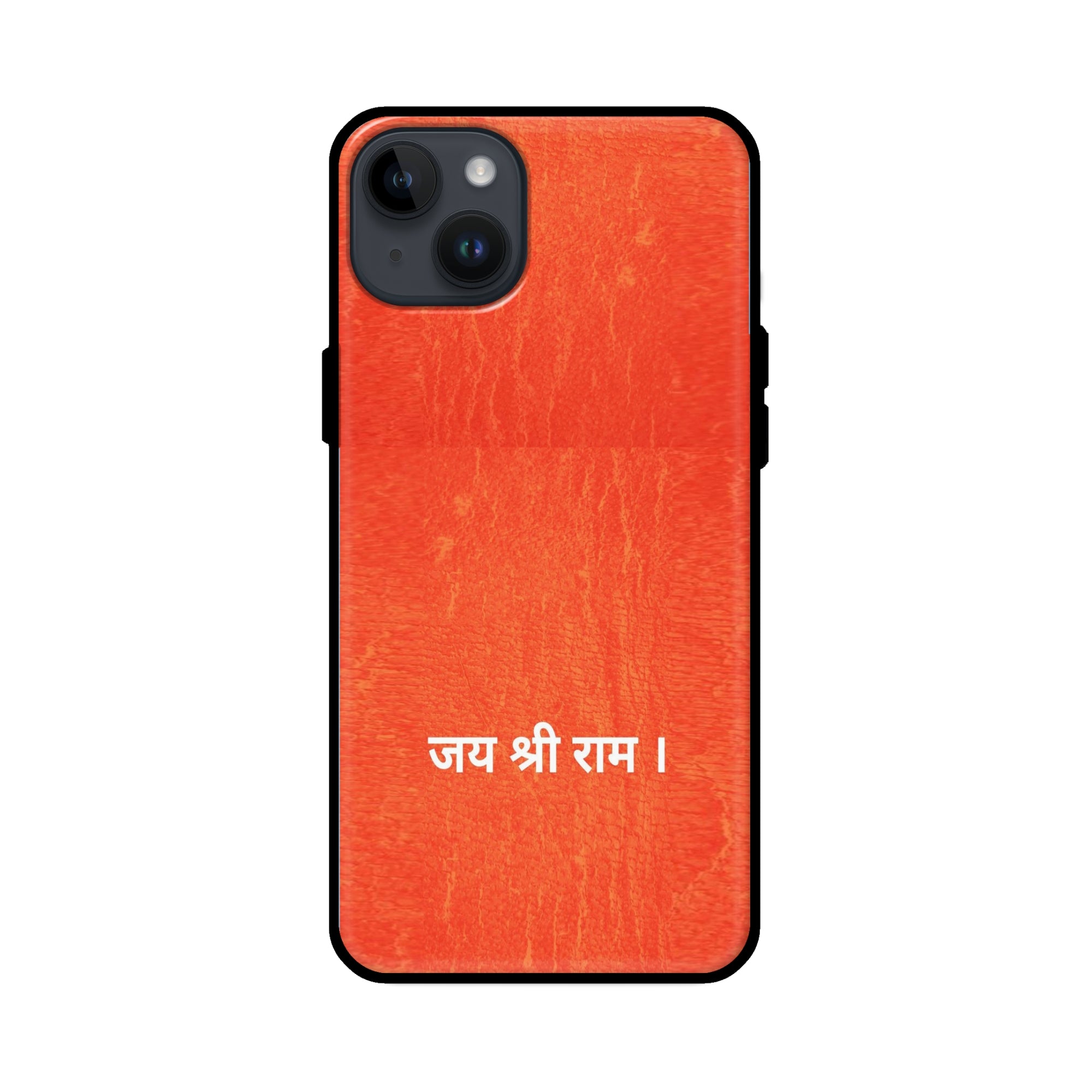 Buy Jai Shree Ram Glass/Metal Back Mobile Phone Case/Cover For iPhone 14 Plus Online