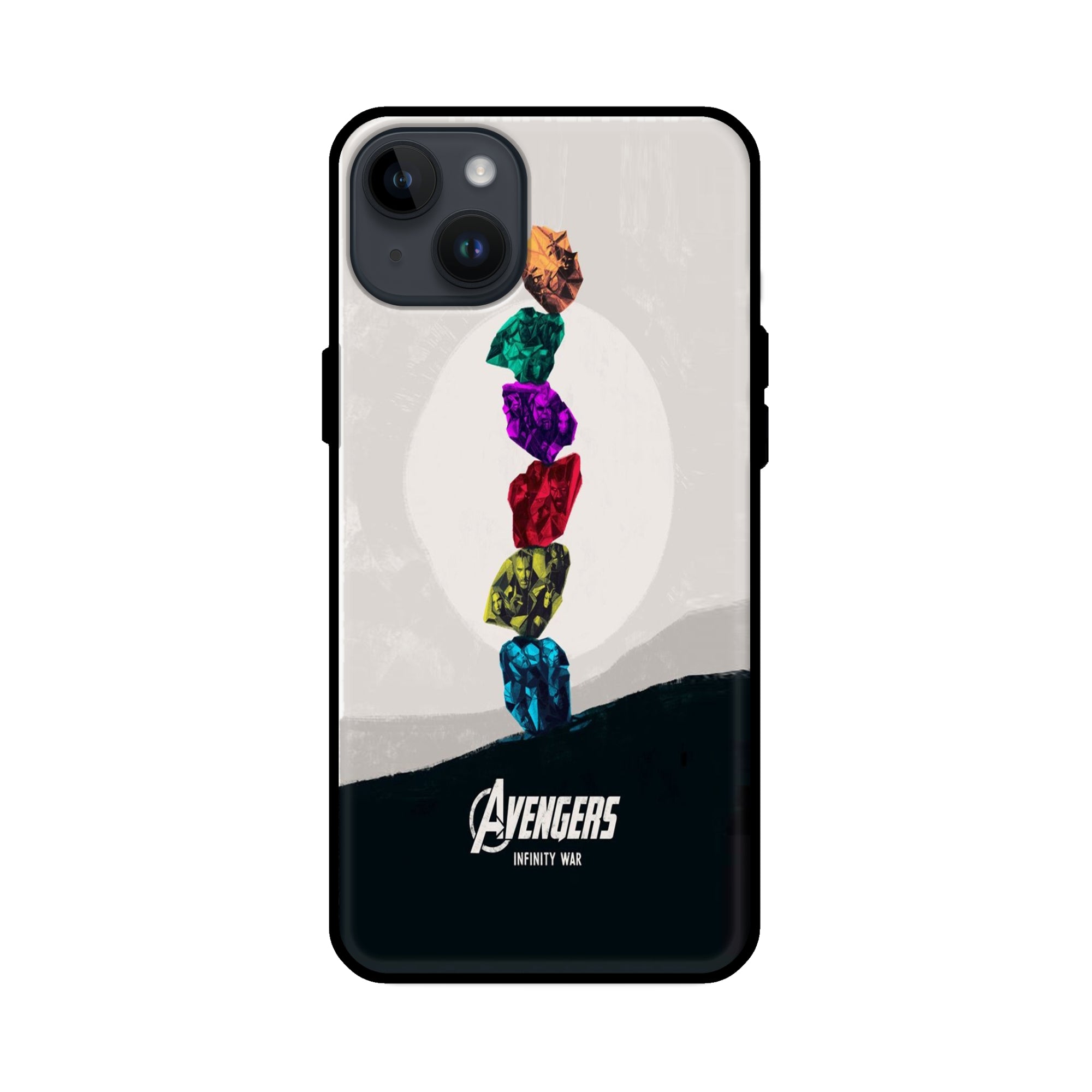 Buy Avengers Stone Glass/Metal Back Mobile Phone Case/Cover For iPhone 14 Plus Online