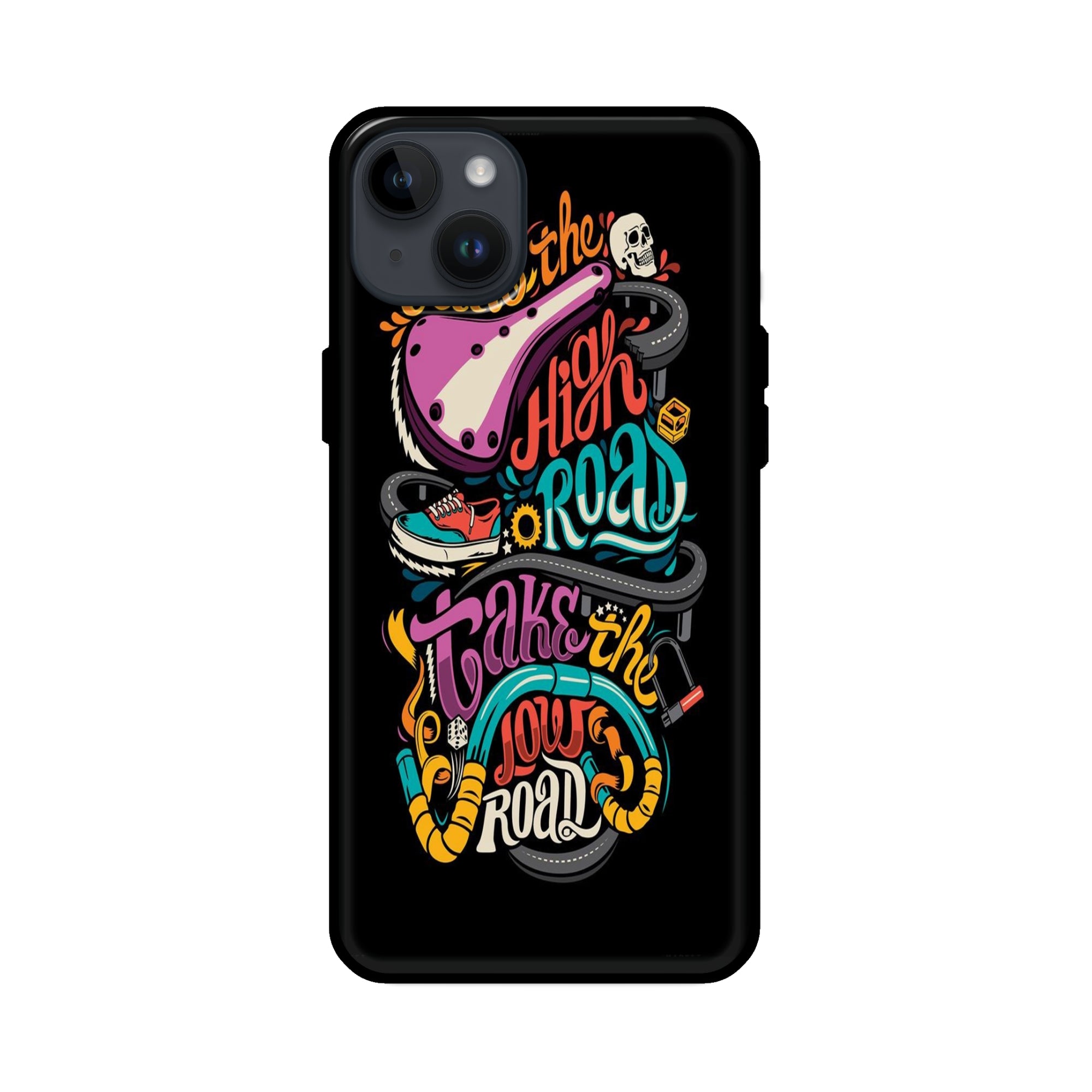 Buy Take The High Road Glass/Metal Back Mobile Phone Case/Cover For iPhone 14 Plus Online