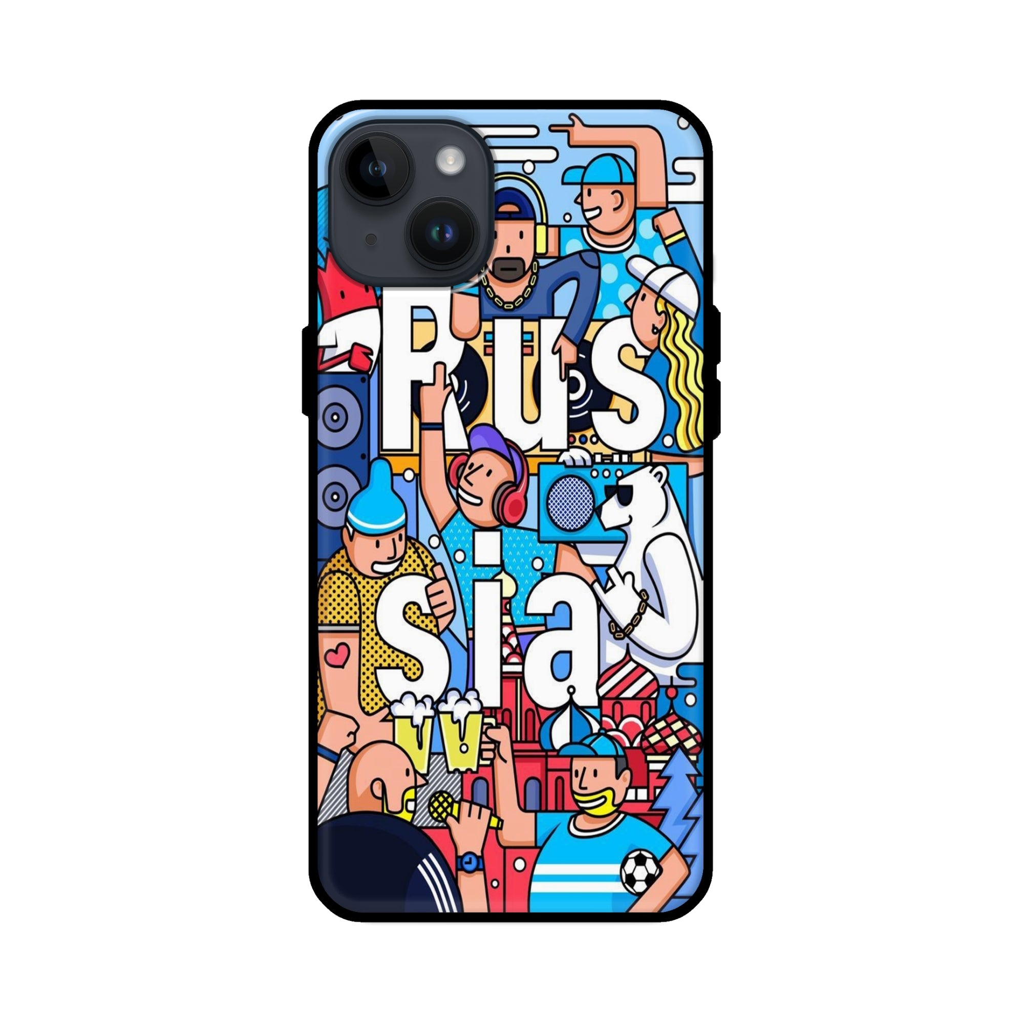 Buy Russia Glass/Metal Back Mobile Phone Case/Cover For iPhone 14 Plus Online