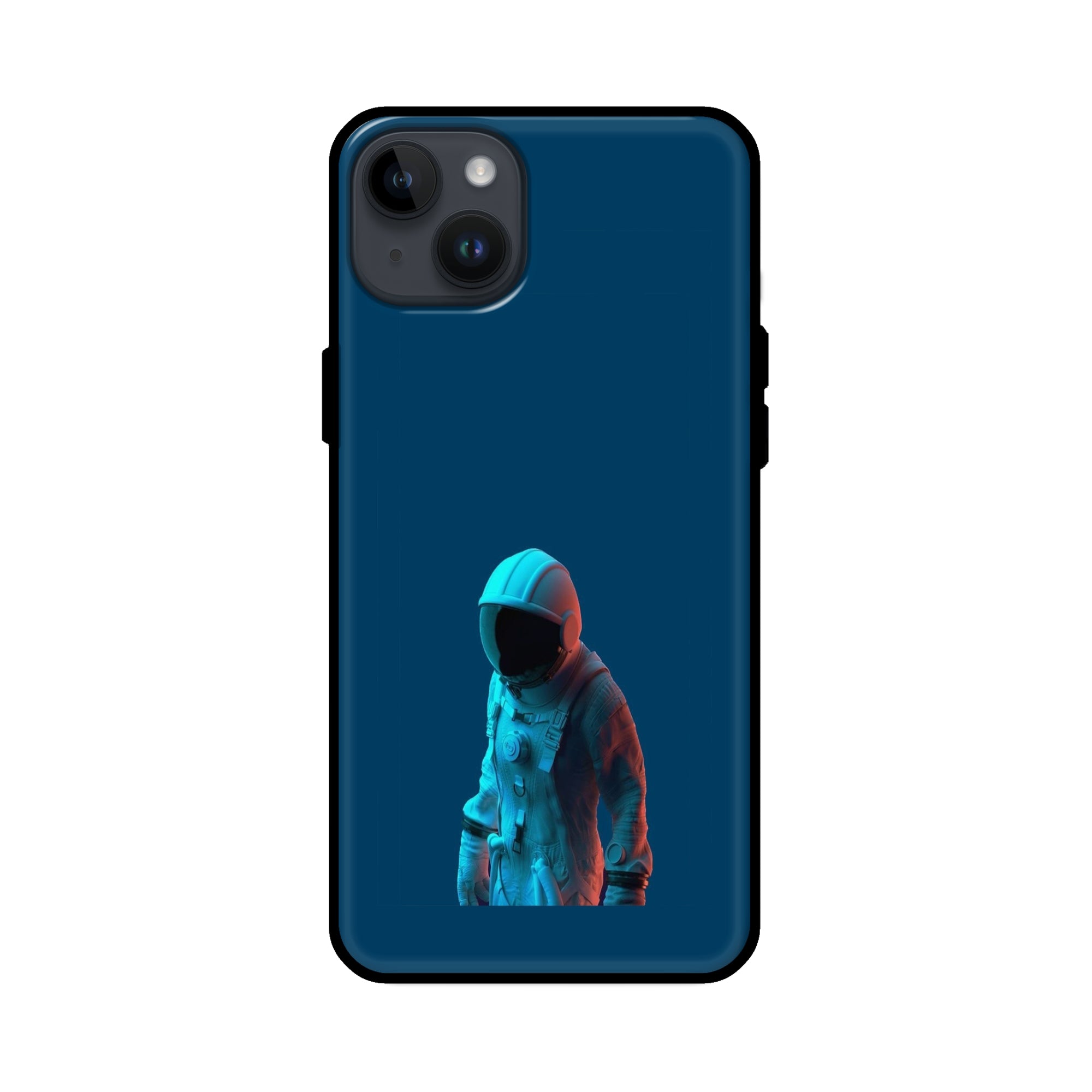 Buy Blue Astranaut Glass/Metal Back Mobile Phone Case/Cover For iPhone 14 Plus Online