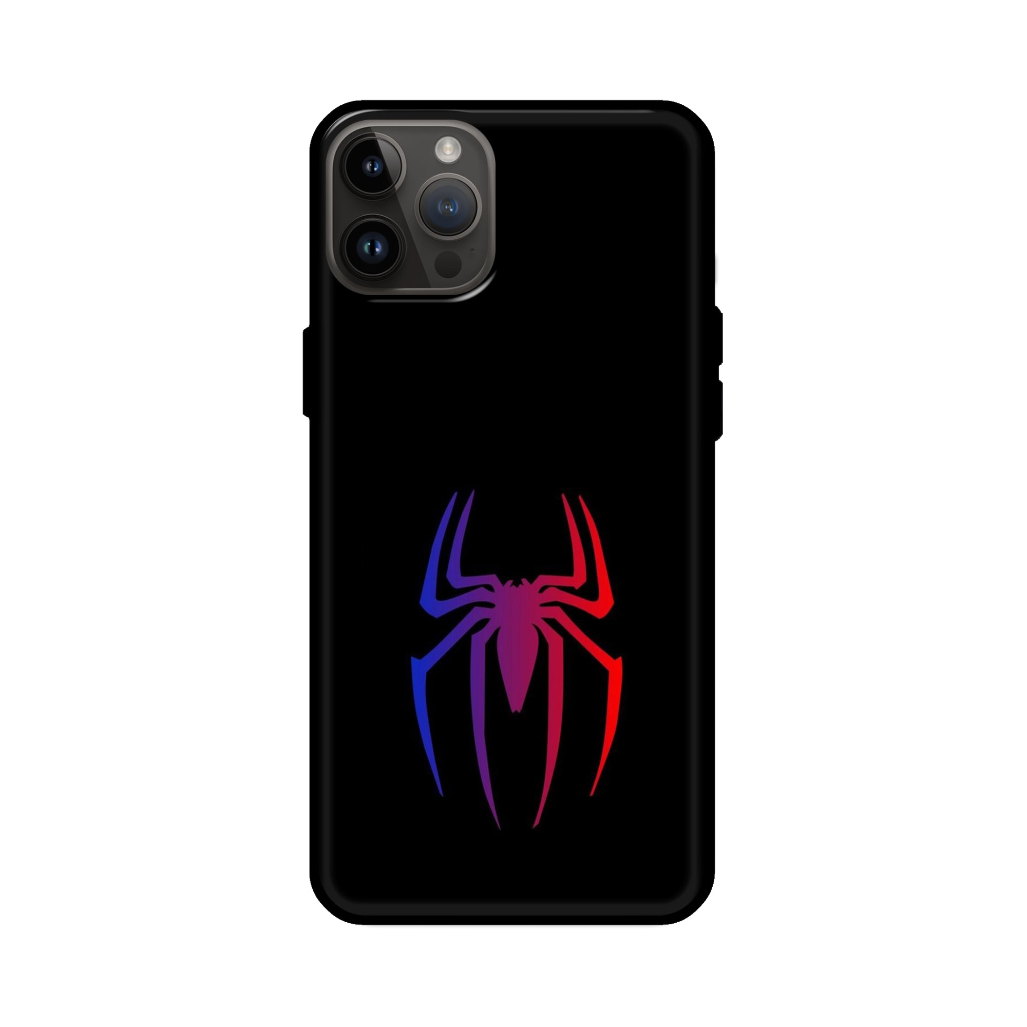 Buy Neon Spiderman Logo Glass/Metal Back Mobile Phone Case/Cover For iPhone 14 Pro Online