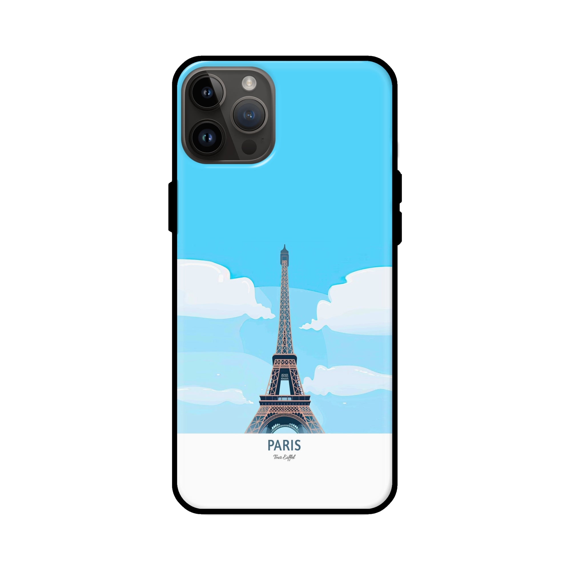 Buy Paris Glass/Metal Back Mobile Phone Case/Cover For iPhone 14 Pro Online