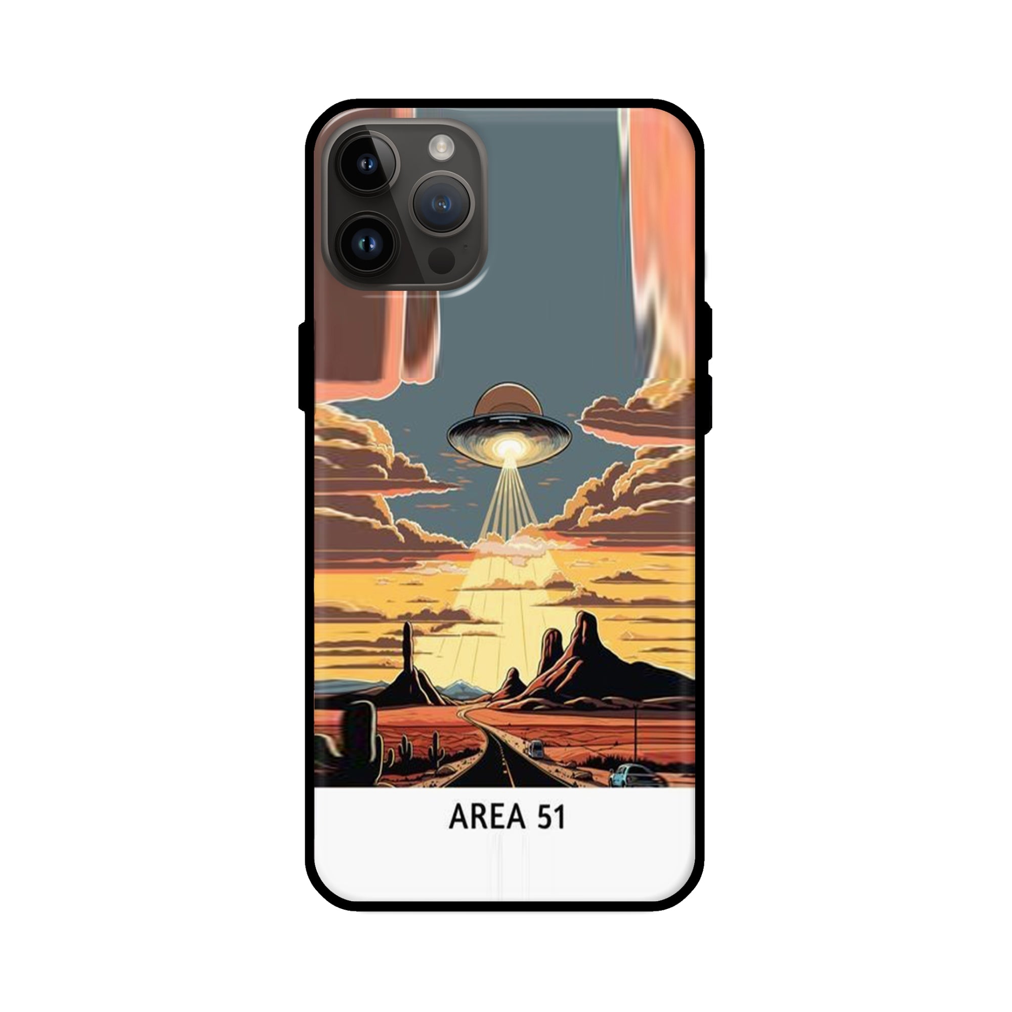 Buy Area 51 Glass/Metal Back Mobile Phone Case/Cover For iPhone 14 Pro Online