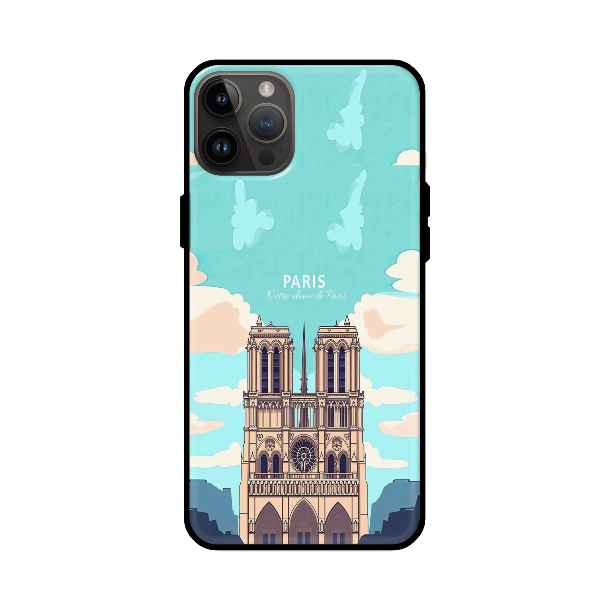 Buy Notre Dame Te Paris Glass/Metal Back Mobile Phone Case/Cover For iPhone 14 Pro Online