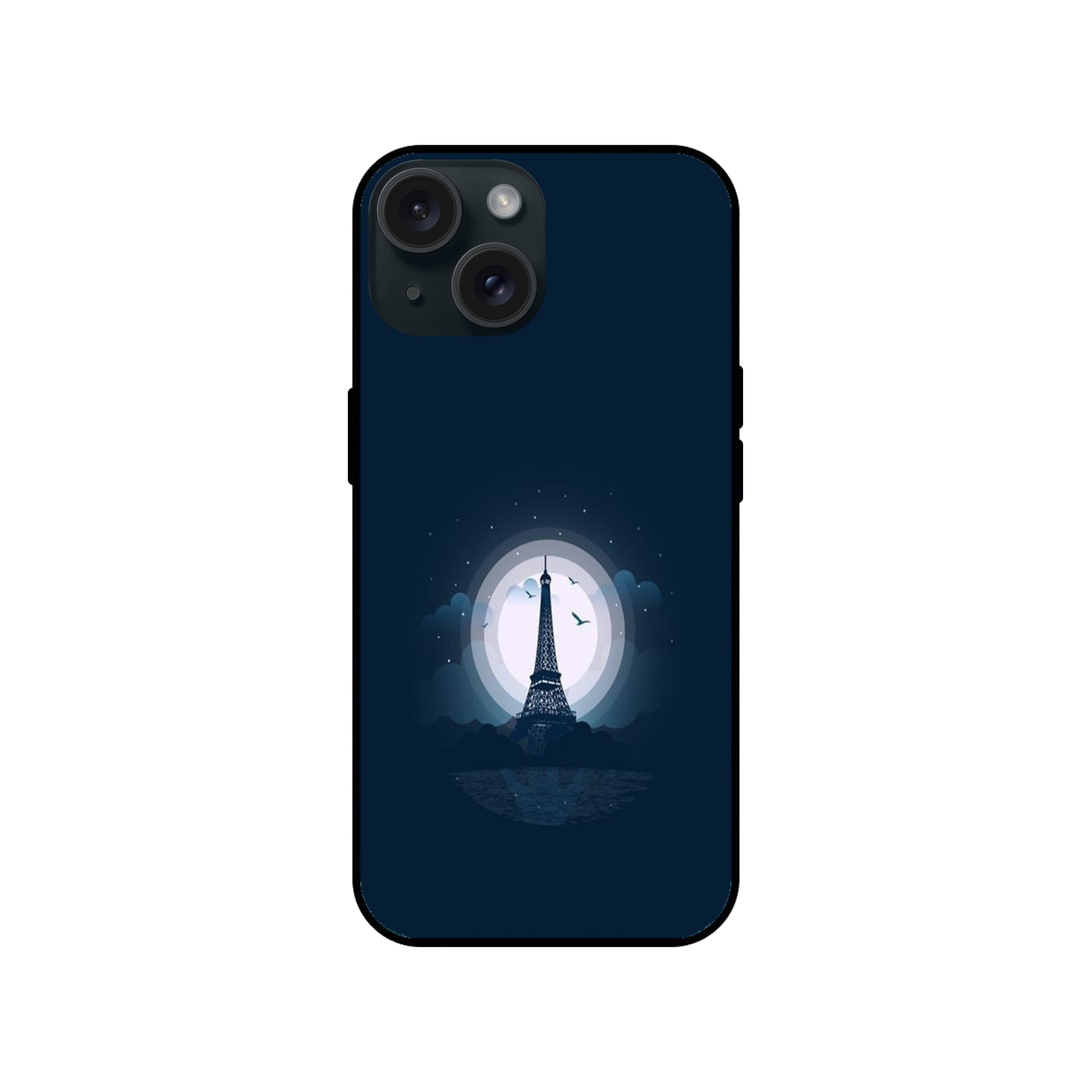 Buy Paris Eiffel Tower Glass/Metal Back Mobile Phone Case/Cover For iPhone 15 Online