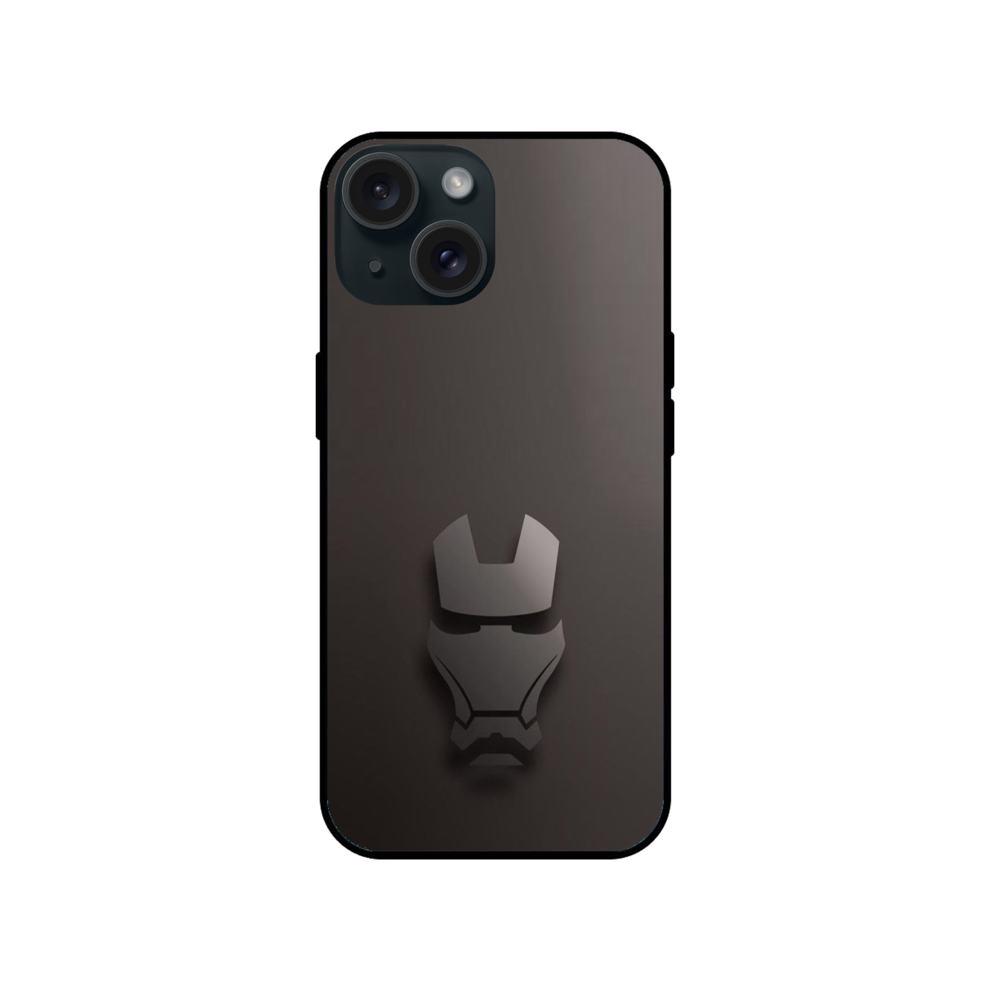 Buy Iron Man Logo Glass/Metal Back Mobile Phone Case/Cover For iPhone 15 Online