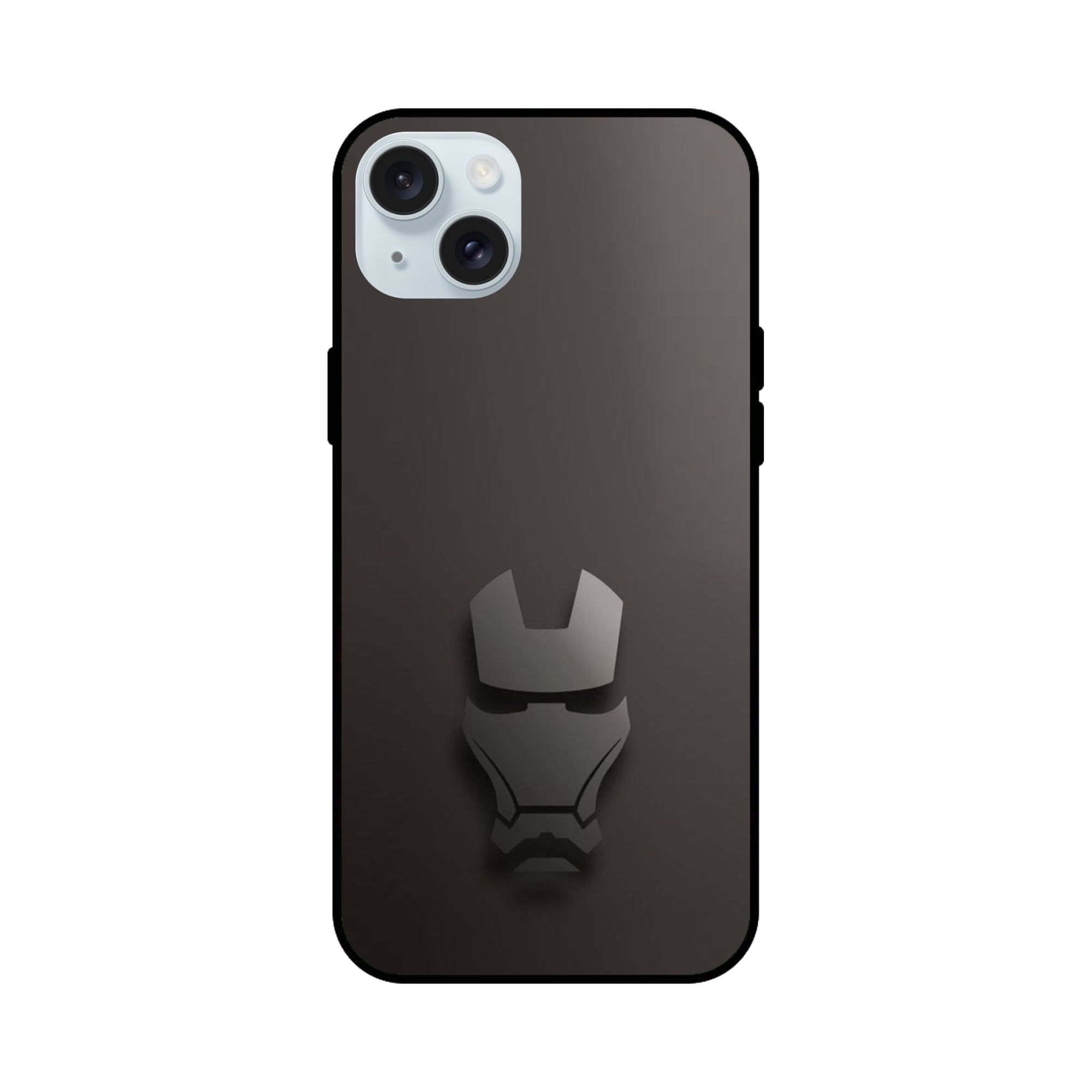 Buy Iron Man Logo Glass/Metal Back Mobile Phone Case/Cover For iPhone 15 Plus Online