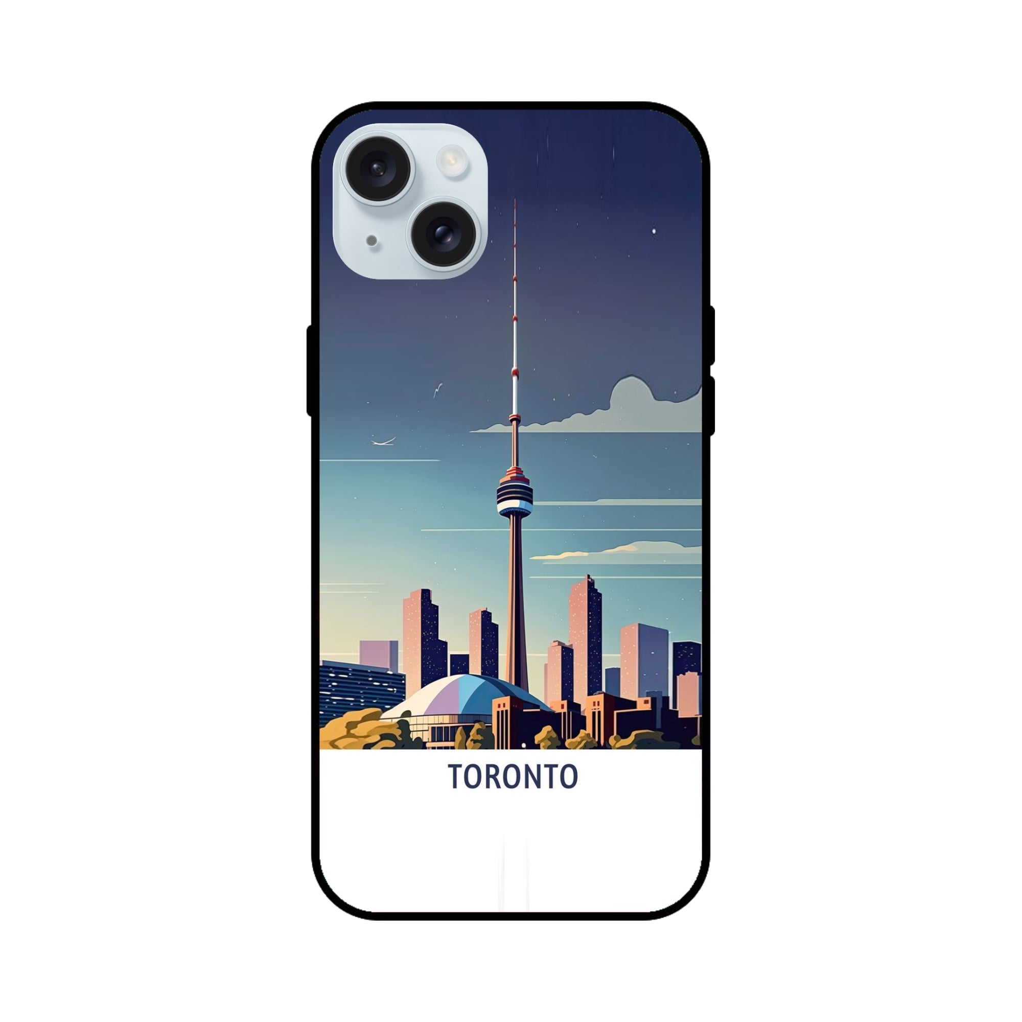 Buy Toronto Glass/Metal Back Mobile Phone Case/Cover For iPhone 15 Plus Online