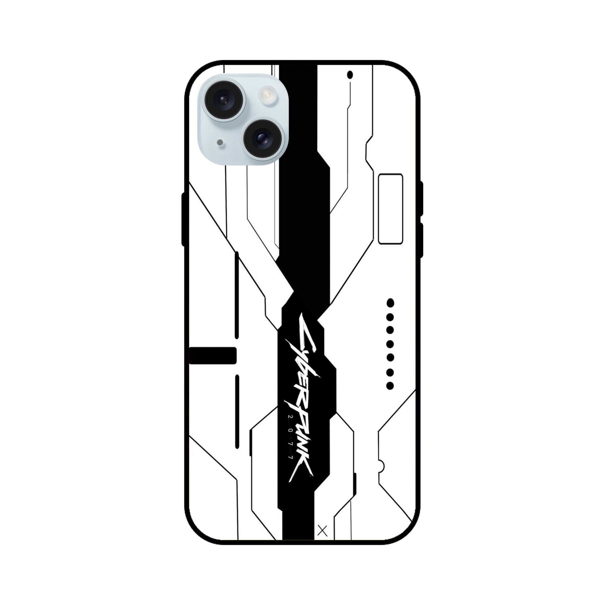 Buy Cyberpunk 2077 Glass/Metal Back Mobile Phone Case/Cover For iPhone 15 Plus Online