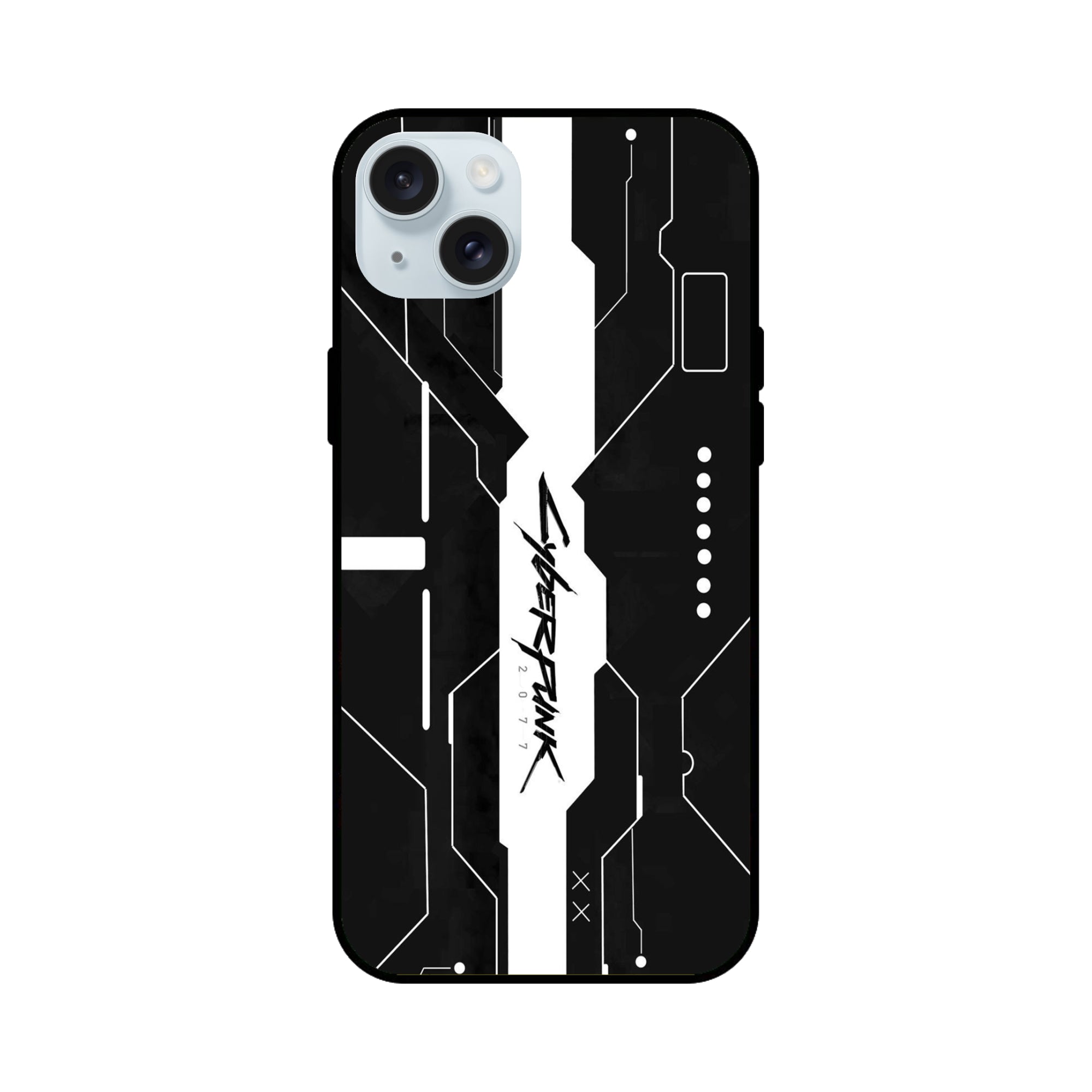 Buy Cyberpunk 2077 Art Glass/Metal Back Mobile Phone Case/Cover For iPhone 15 Plus Online