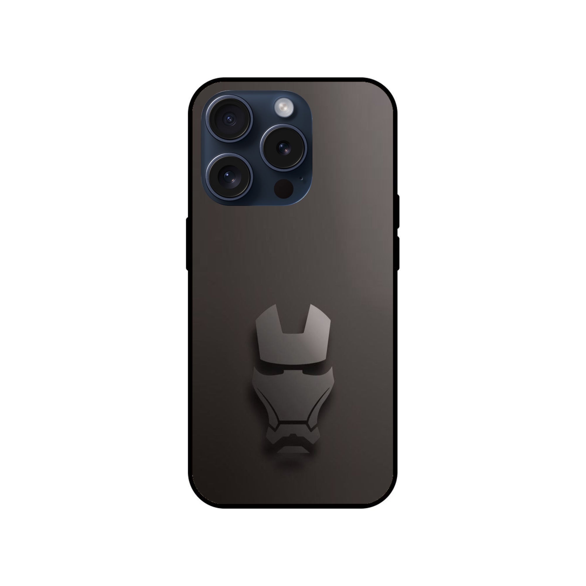 Buy Iron Man Logo Glass/Metal Back Mobile Phone Case/Cover For iPhone 15 Pro Online