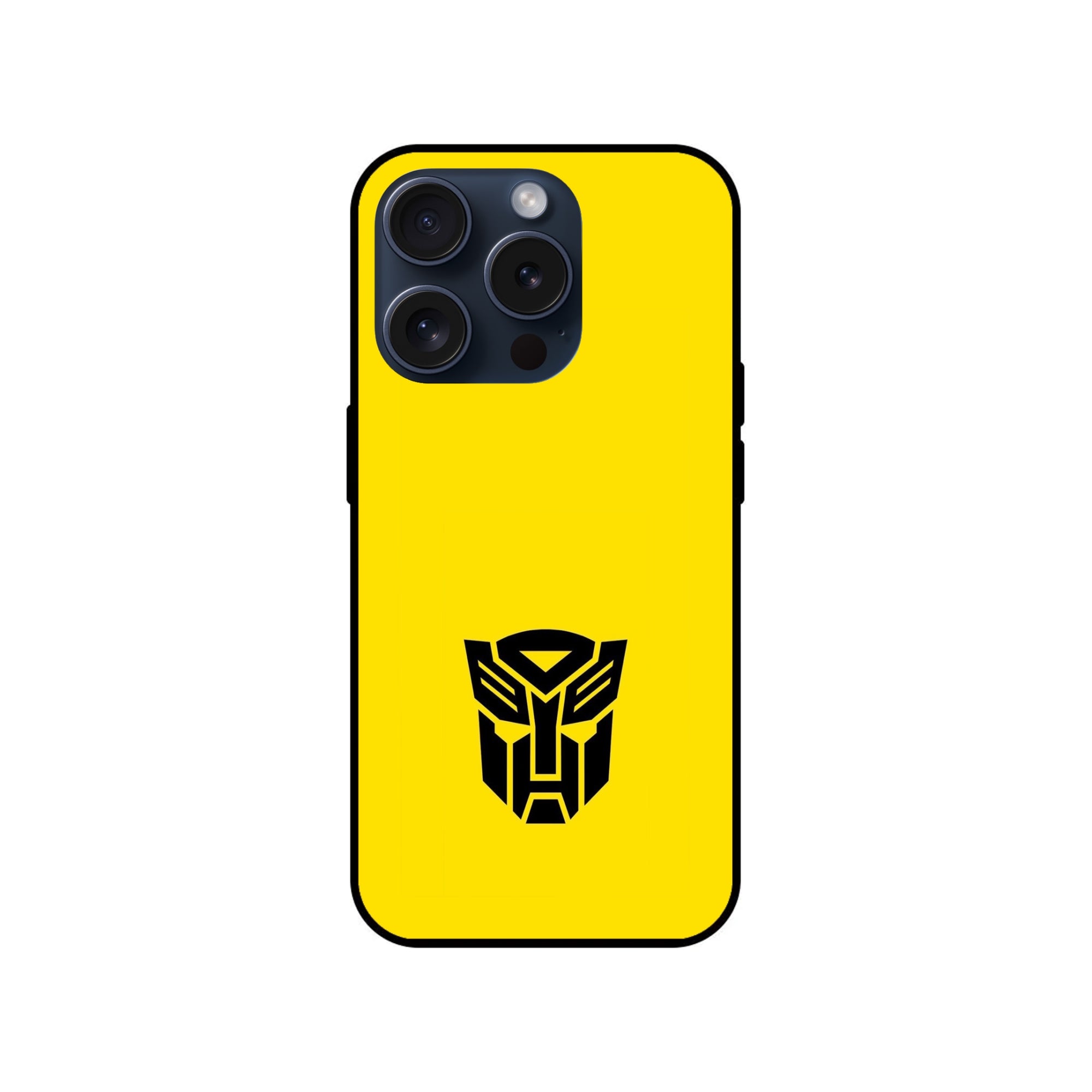 Buy Transformer Logo Glass/Metal Back Mobile Phone Case/Cover For iPhone 15 Pro Online