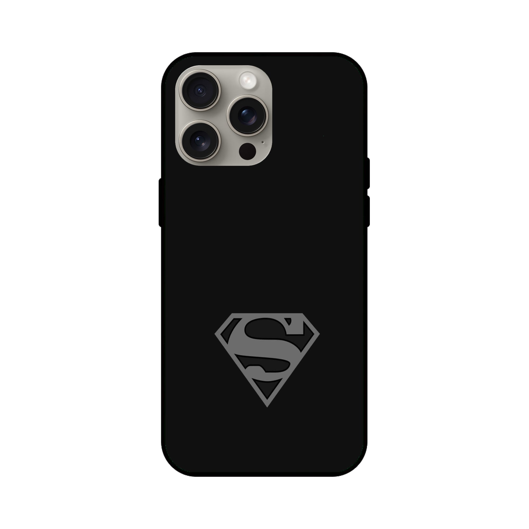Buy Superman Logo Glass/Metal Back Mobile Phone Case/Cover For iPhone 15 Pro Max Online