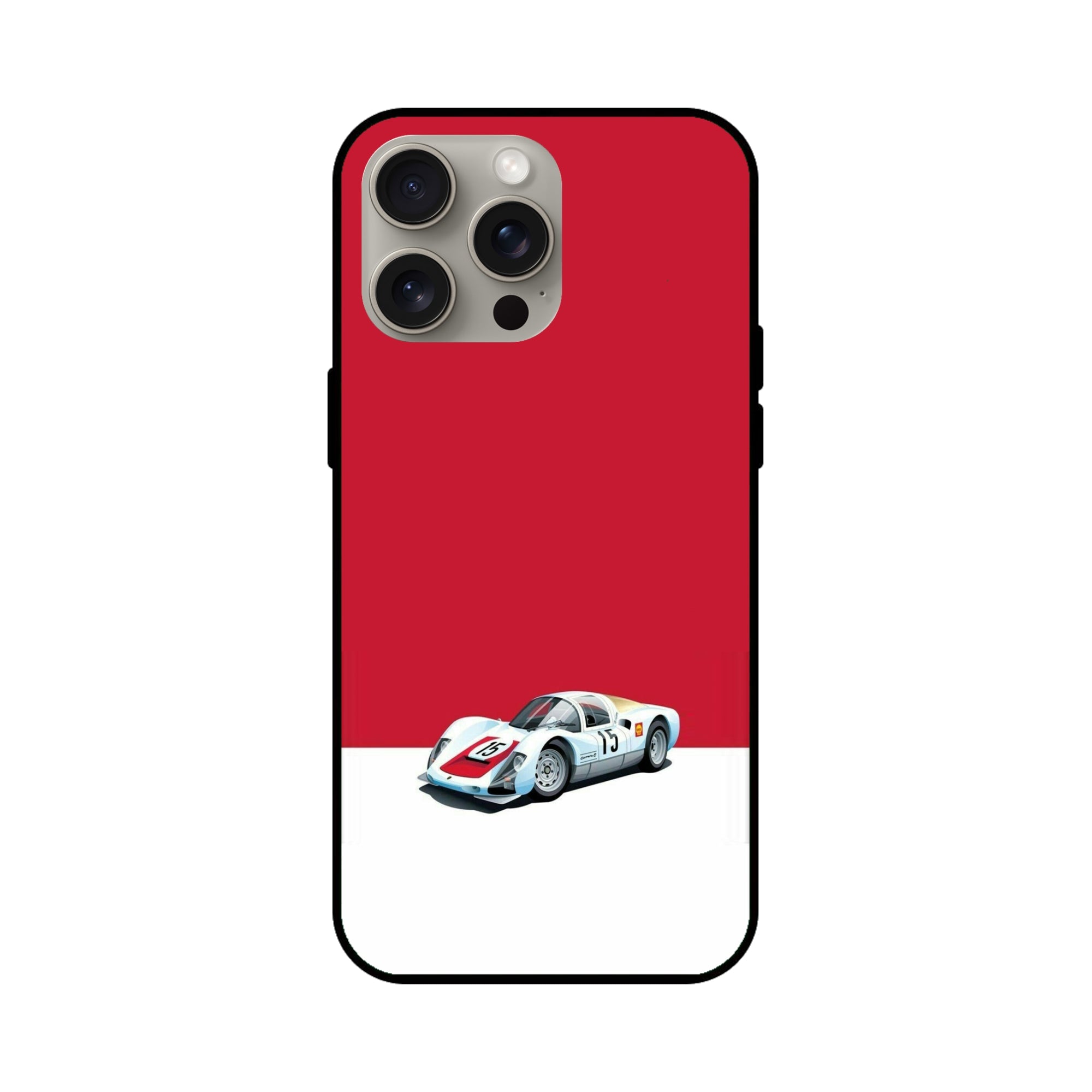 Buy Ferrari F15 Glass/Metal Back Mobile Phone Case/Cover For iPhone 15 Pro Max Online
