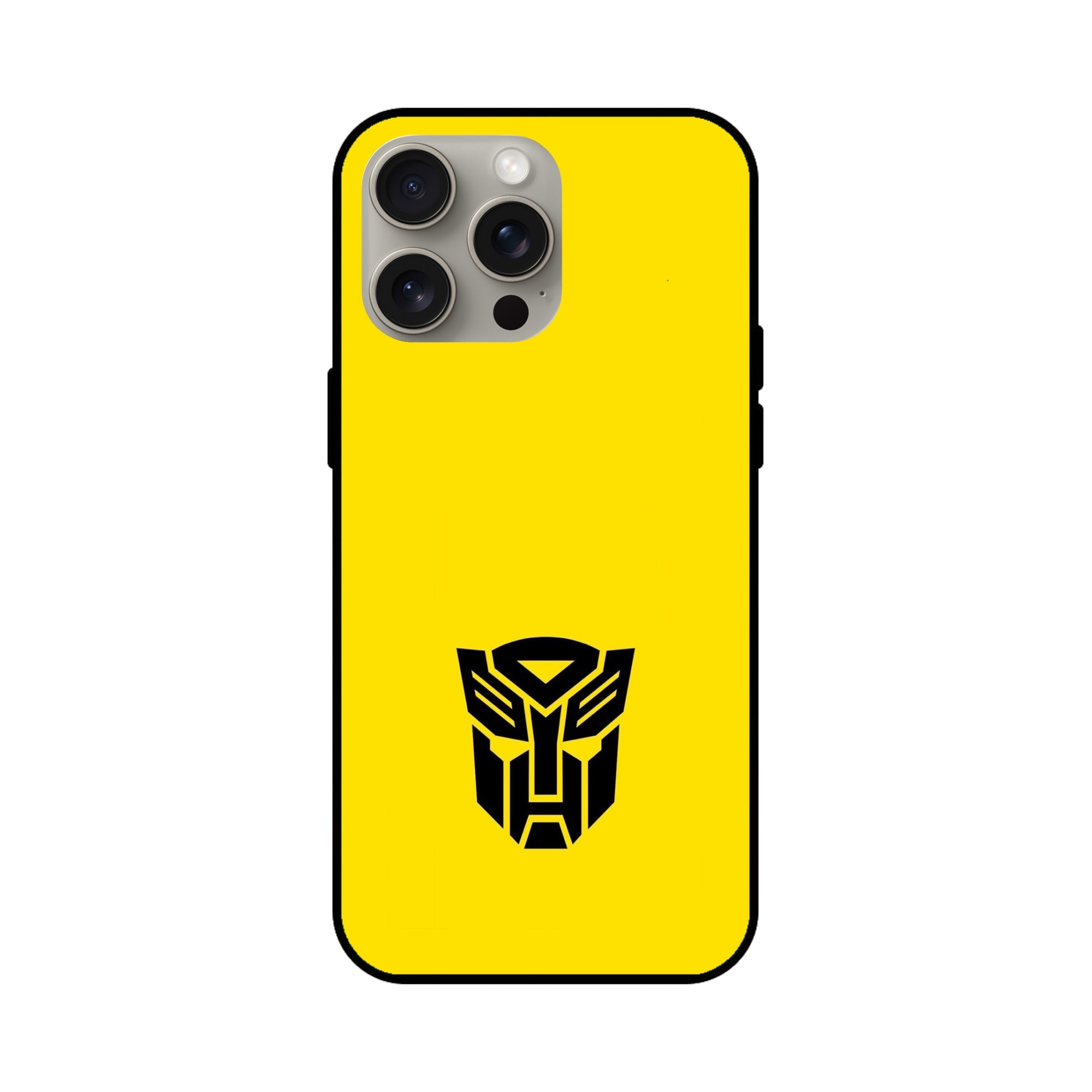 Buy Transformer Logo Glass/Metal Back Mobile Phone Case/Cover For iPhone 15 Pro Max Online