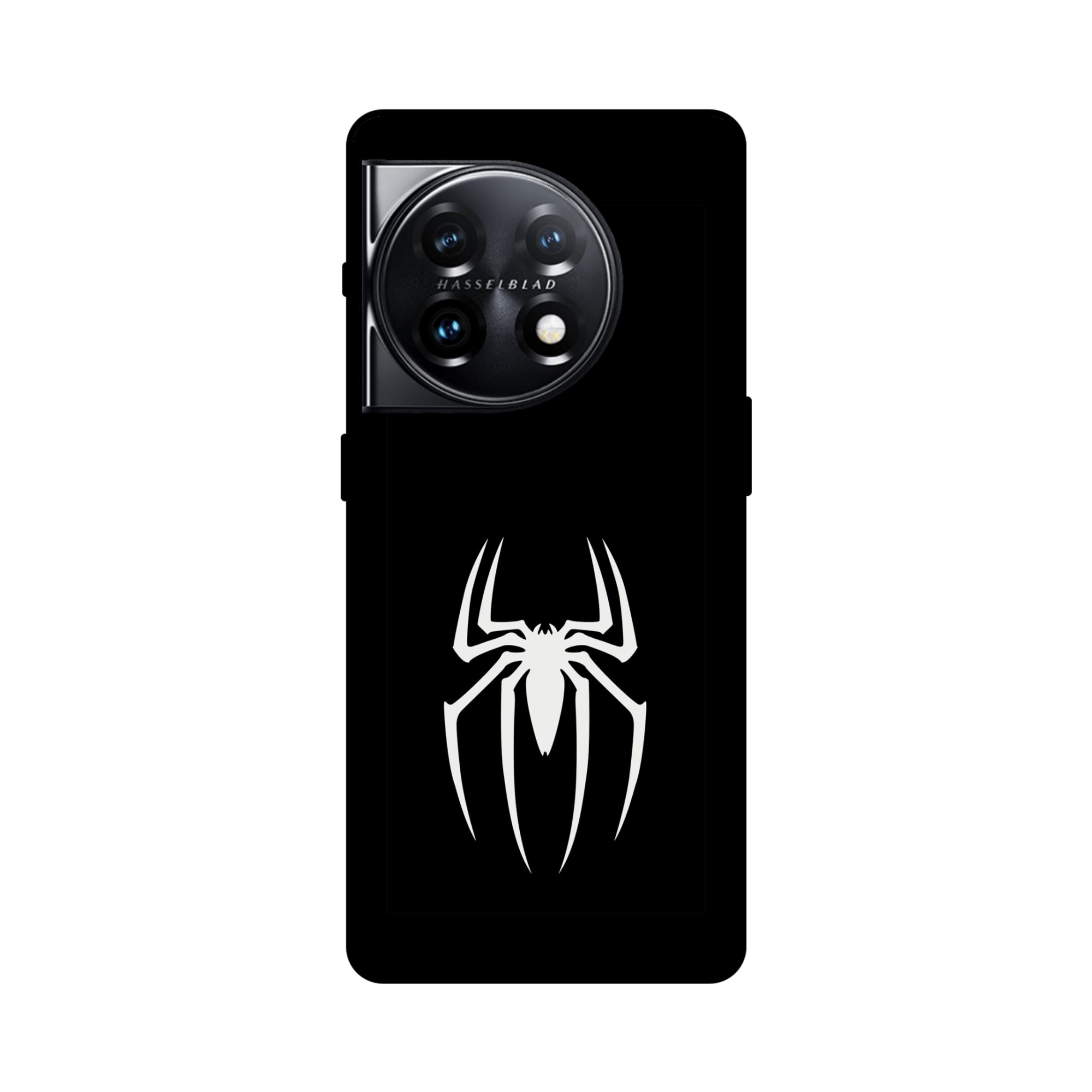 Buy Black Spiderman Logo Metal-Silicon Back Mobile Phone Case/Cover For OnePlus 11 5G Online