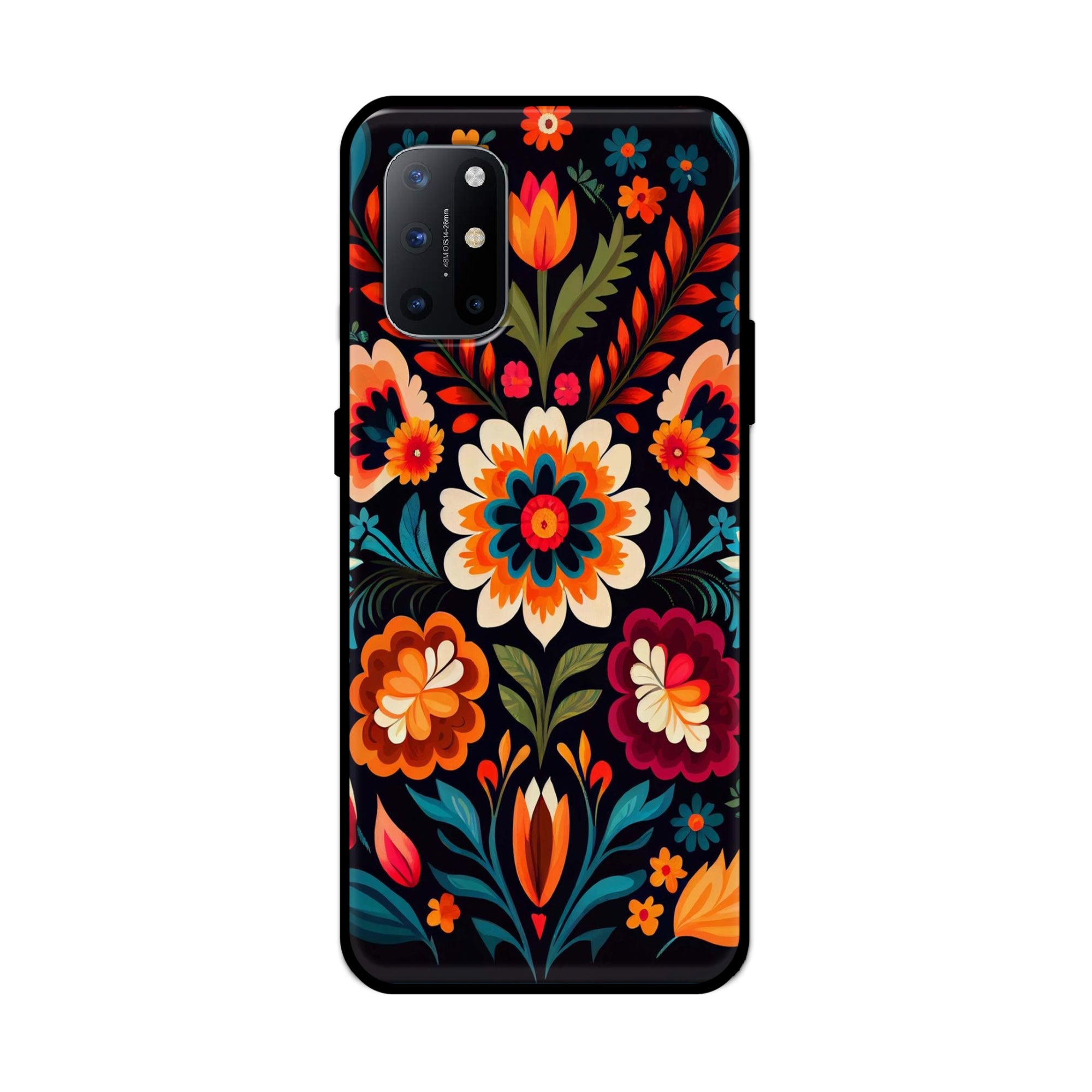 Buy Flower Metal-Silicon Back Mobile Phone Case/Cover For Oneplus 9R / 8T Online