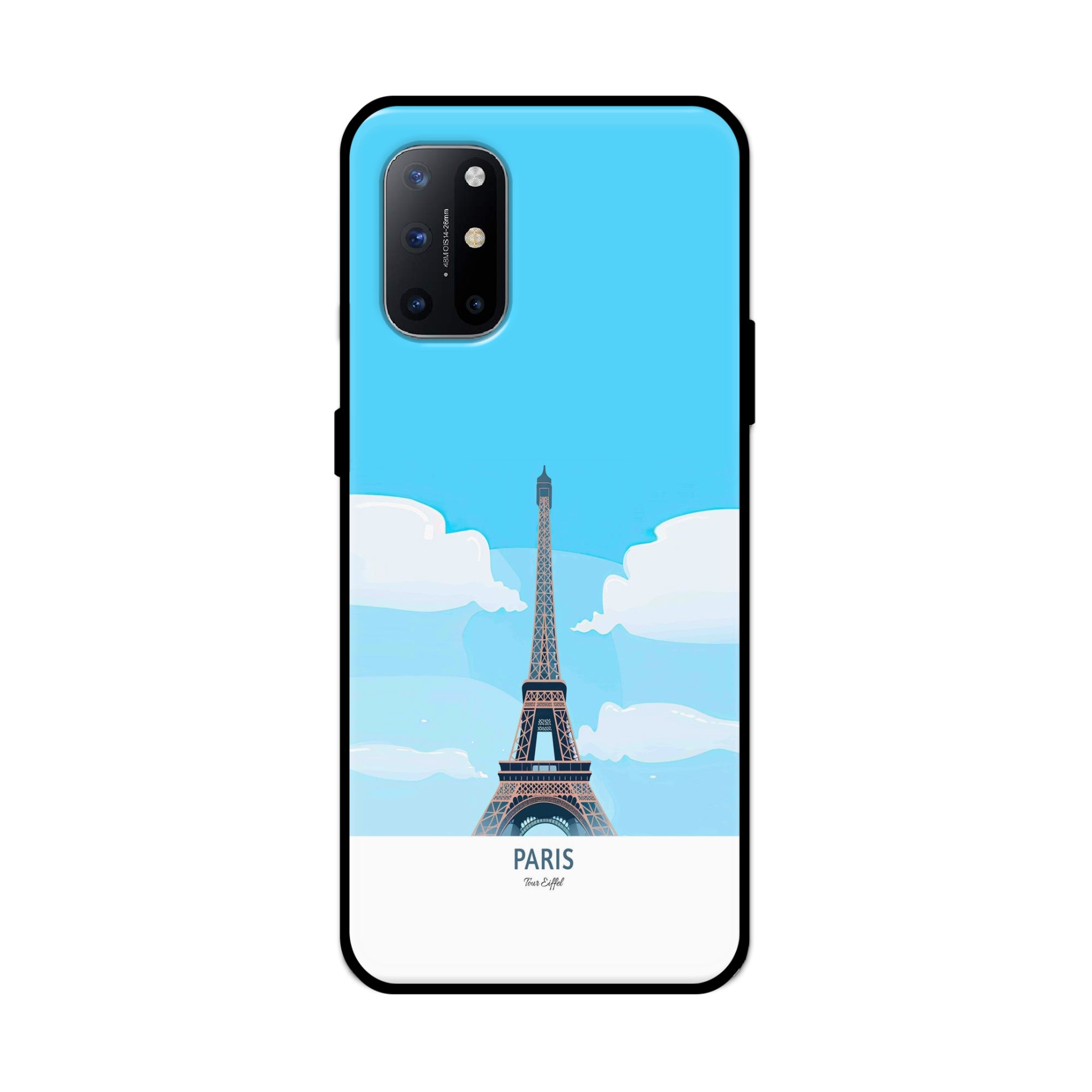 Buy Paris Metal-Silicon Back Mobile Phone Case/Cover For Oneplus 9R / 8T Online
