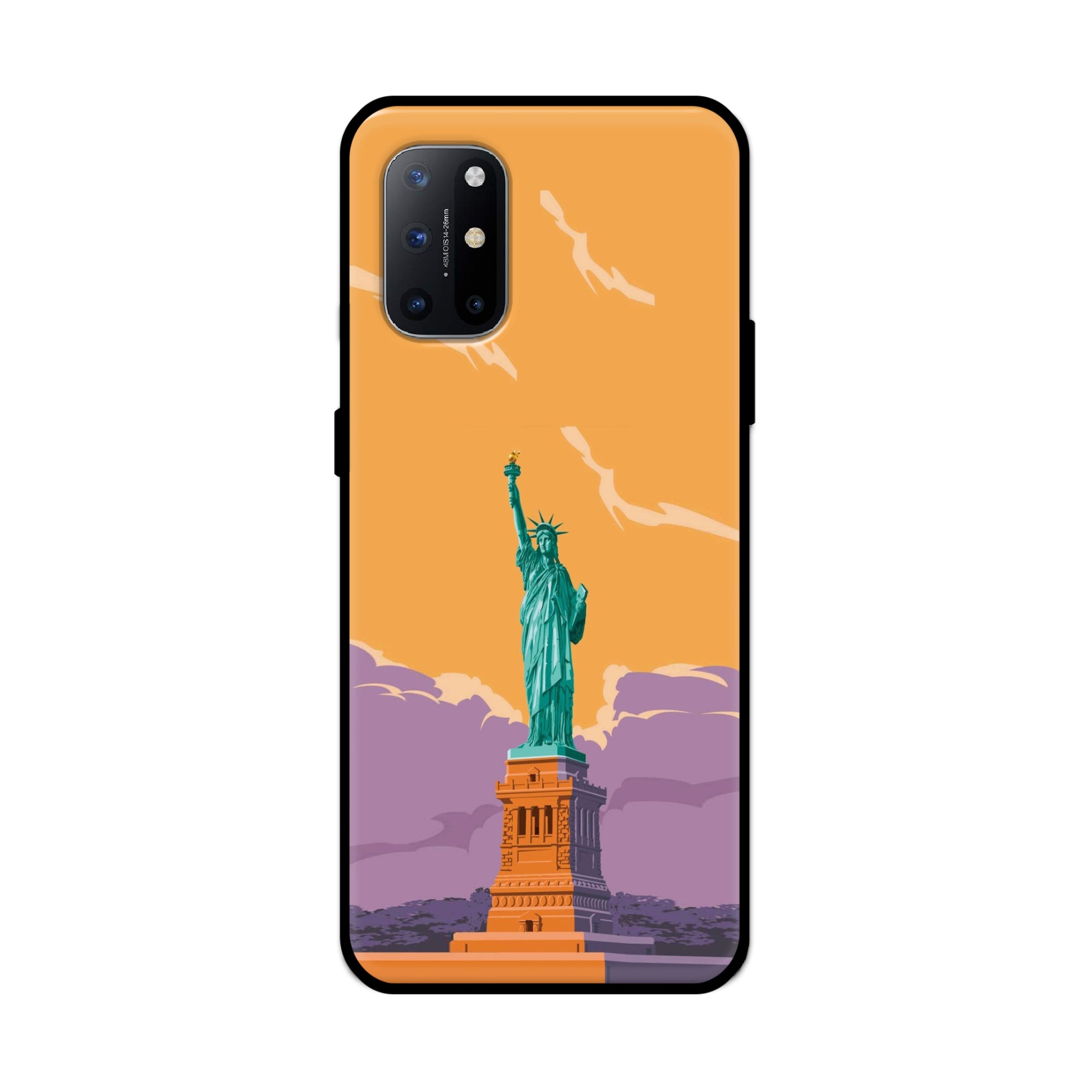 Buy Statue Of Liberty Metal-Silicon Back Mobile Phone Case/Cover For Oneplus 9R / 8T Online