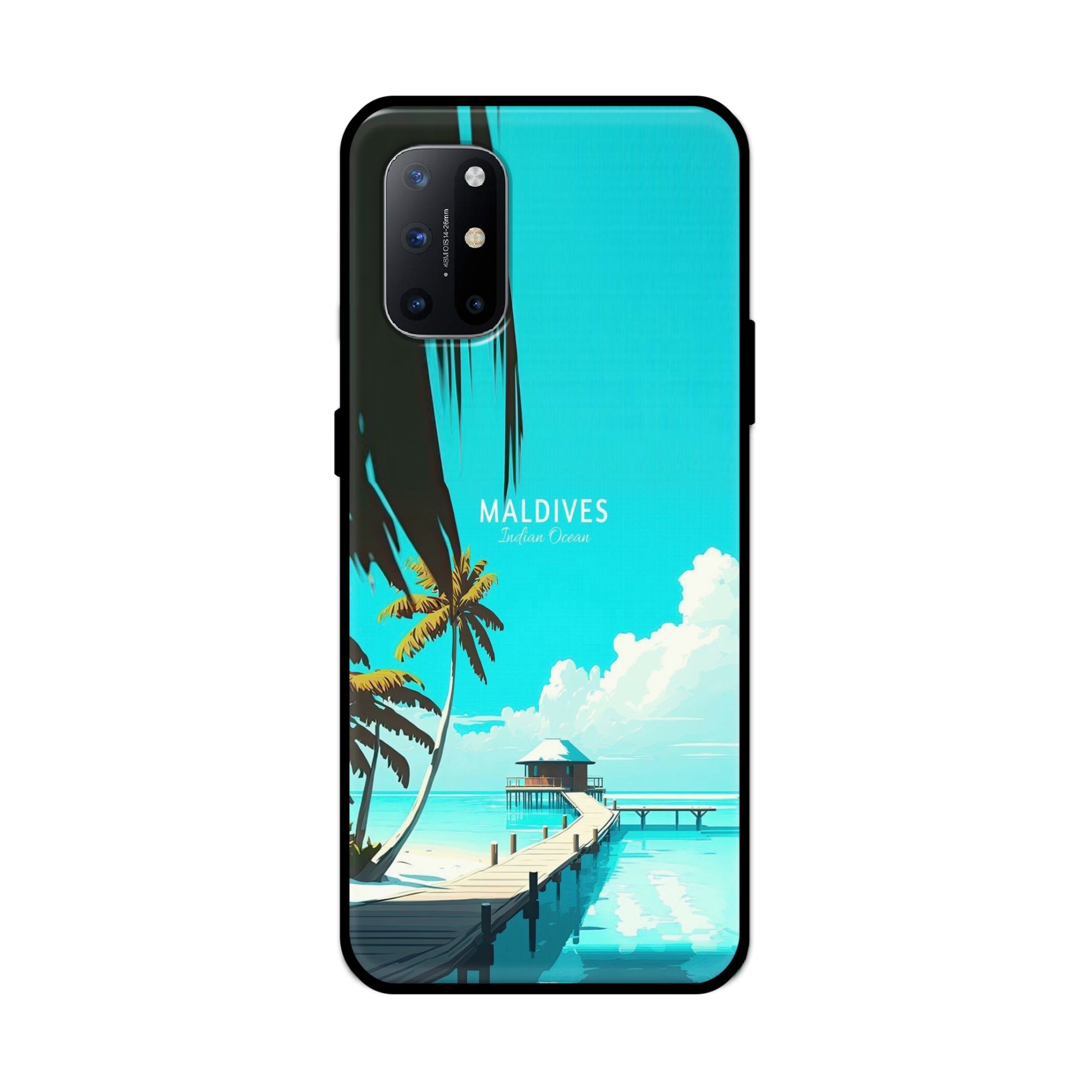 Buy Maldives Metal-Silicon Back Mobile Phone Case/Cover For Oneplus 9R / 8T Online