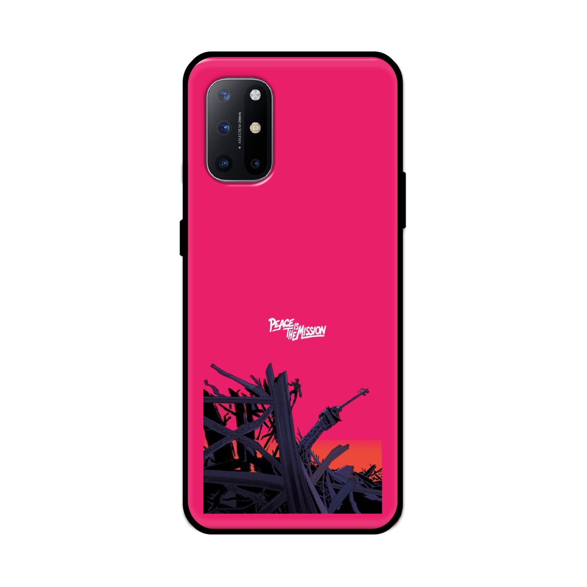 Buy Peace Is The Mission Metal-Silicon Back Mobile Phone Case/Cover For Oneplus 9R / 8T Online